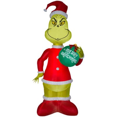 11ft. Airblown® Inflatable Christmas Grinch with Ornament | Michaels