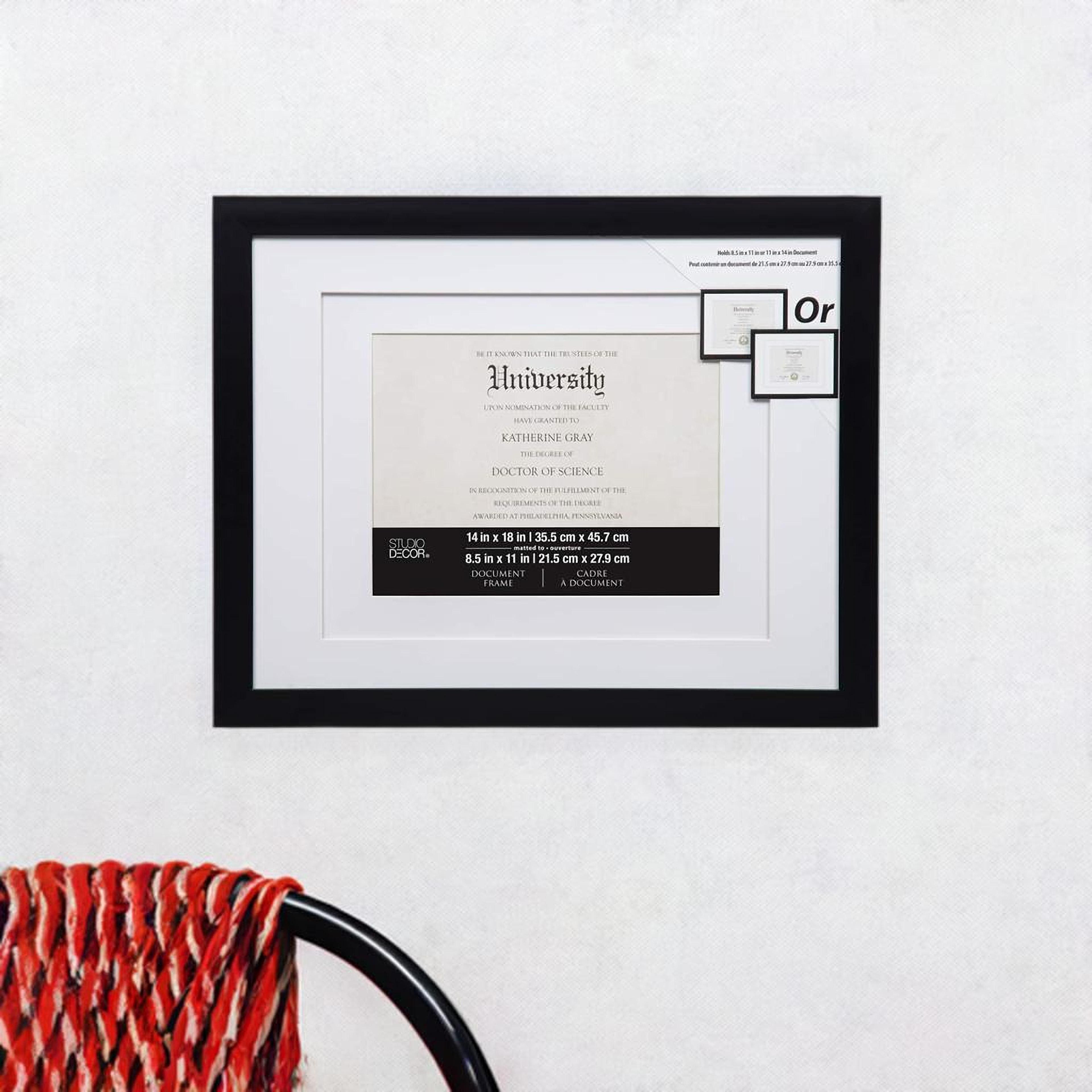 Black Double Mat Document Frame By Studio D&#xE9;cor&#xAE;