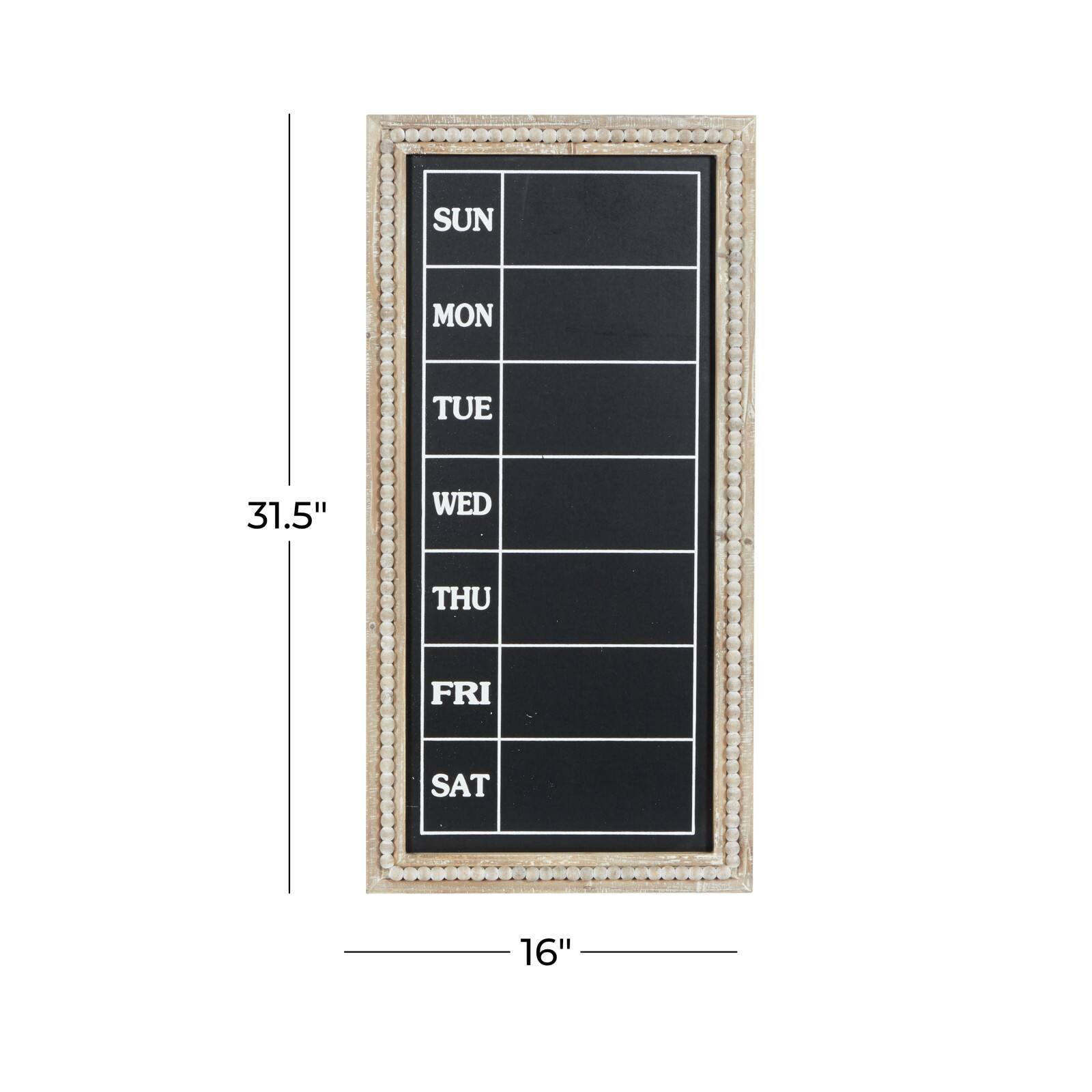 Brown Wood Farmhouse Wall Chalkboard, 32&#x22; x 16&#x22; x 2&#x22;