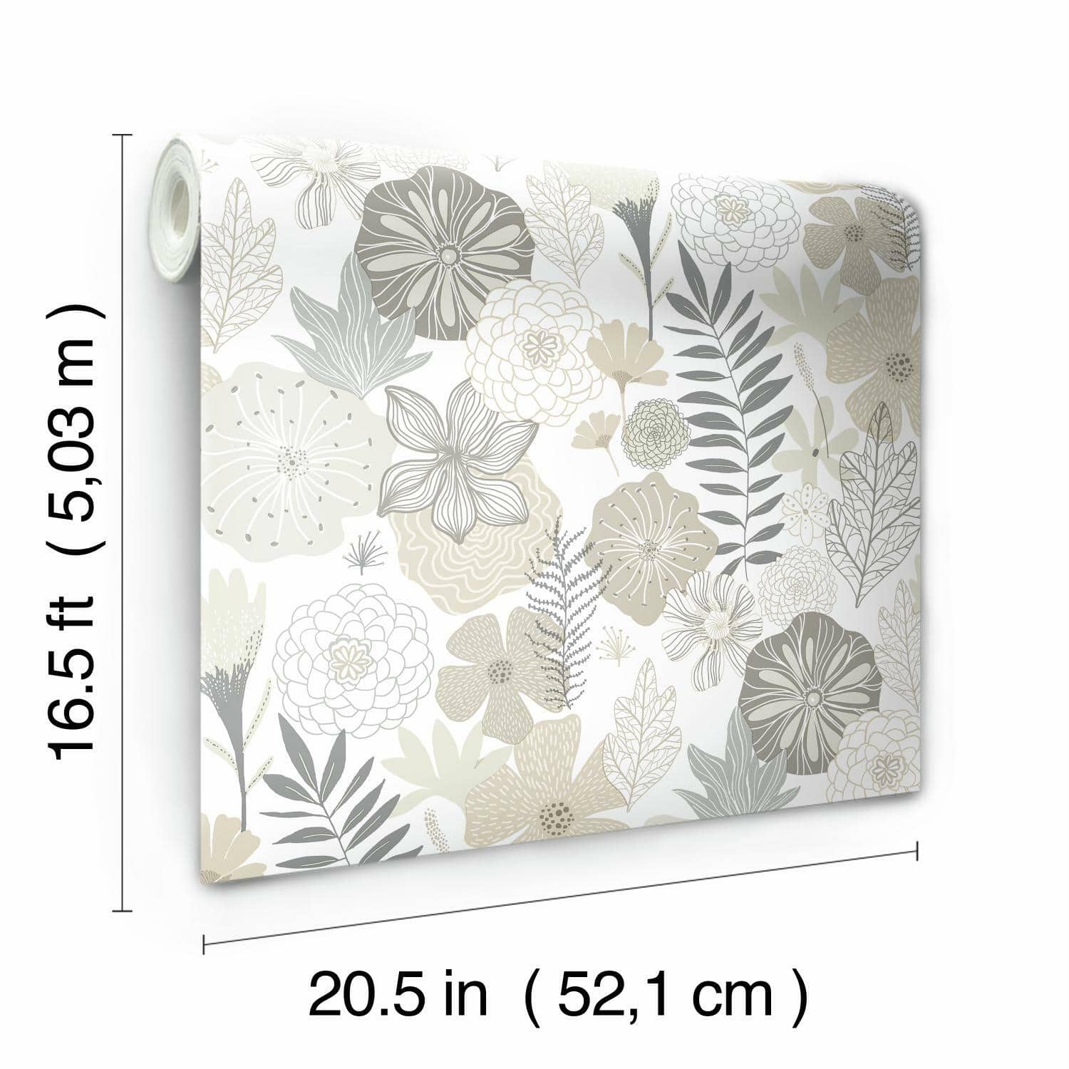 RoomMates Perennial Blooms Peel & Stick Wallpaper