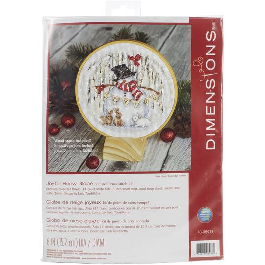 Snow globes: kits, photo, souvenir, gift Dimensions® Joyful Snow Globe Counted Cross Stitch Kit | Michaels