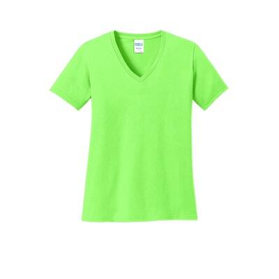 Port & Company® Ladies Core Cotton V-Neck Tee | Michaels