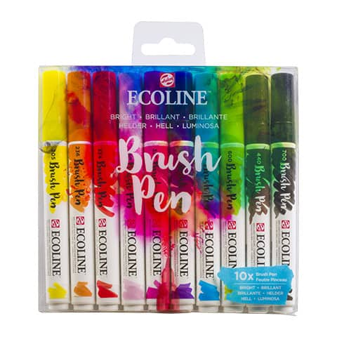 Ecoline Brush Pen Swatches AND Review