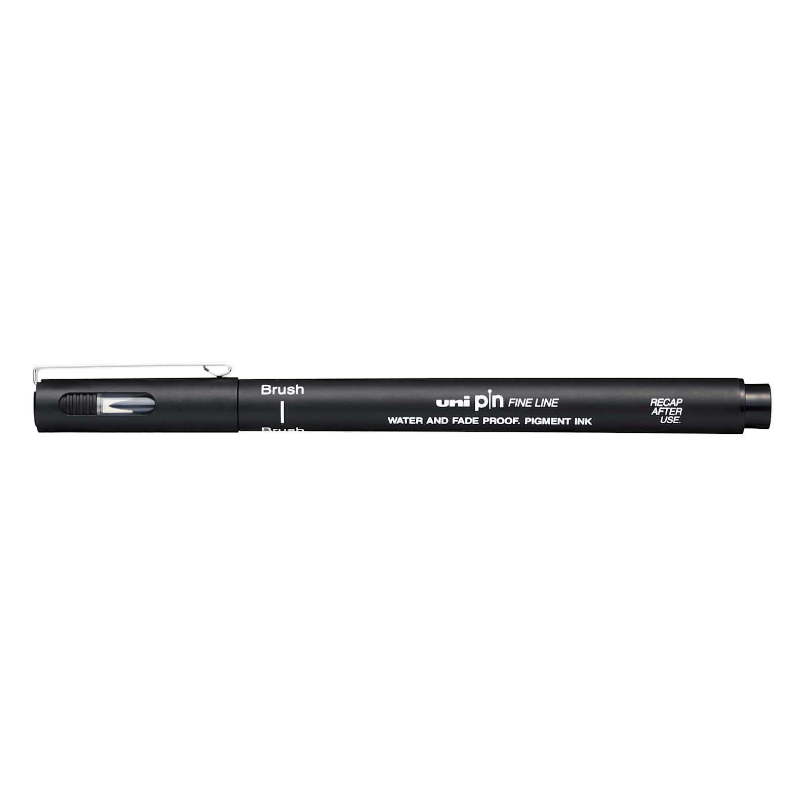Uni-Ball® Black uni Pin Brush Tip Fineliner