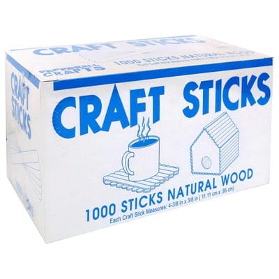Creativity Street Natural Wood Craft Sticks, 4-1/2L, 150