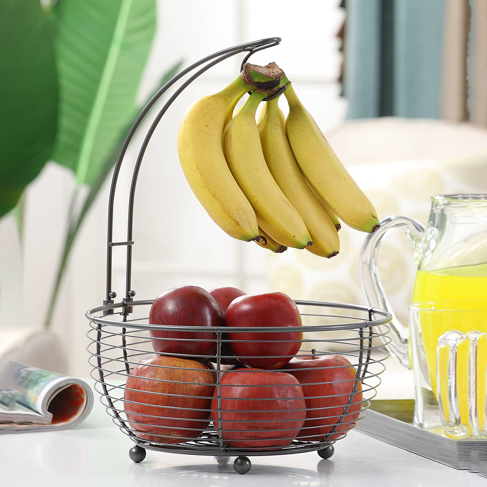 SunnyPoint Wire Fruit Tree Bowl with Banana Hanger