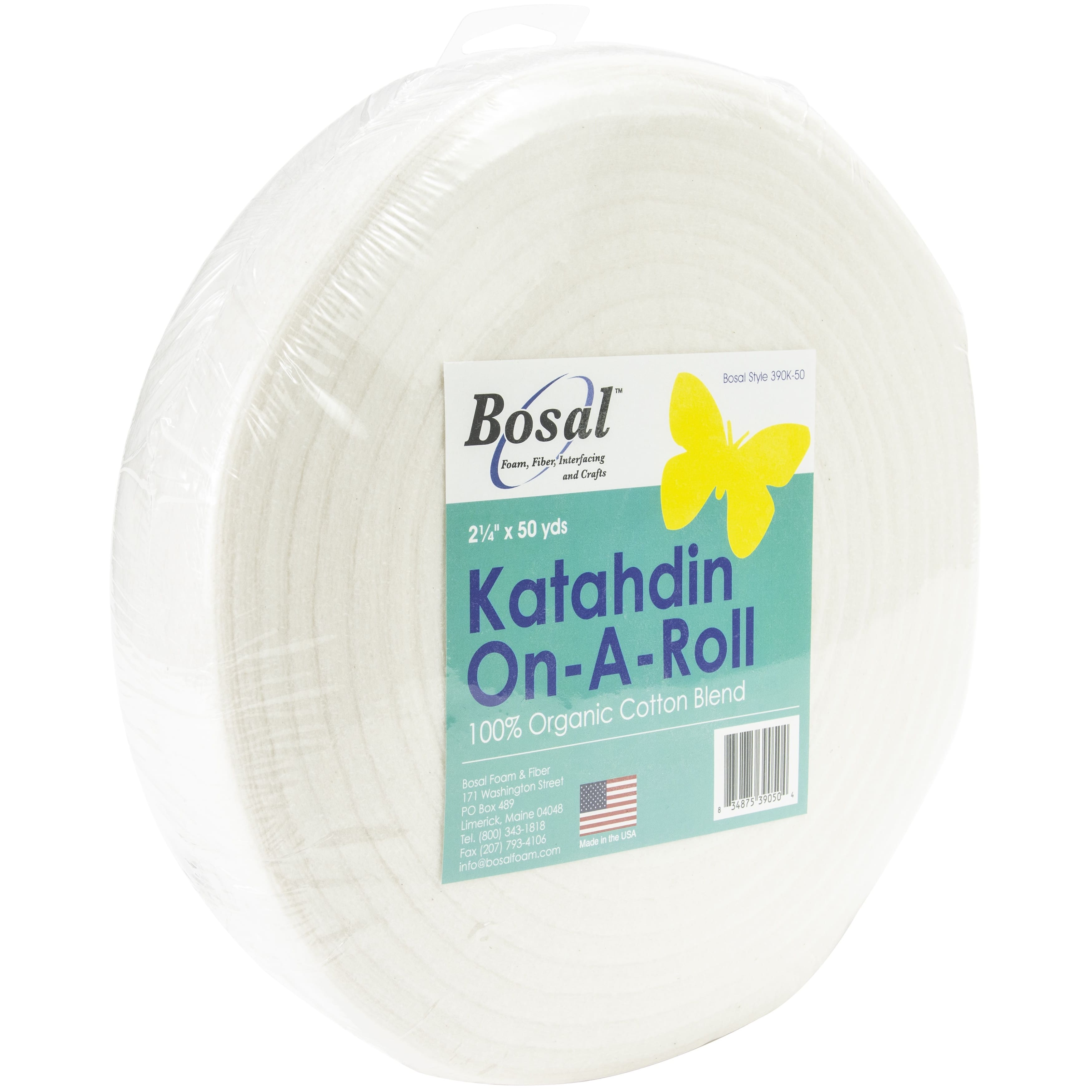 Bosal Katahdin On-A-Roll 2.25" Organic Cotton Batting, 50yd.