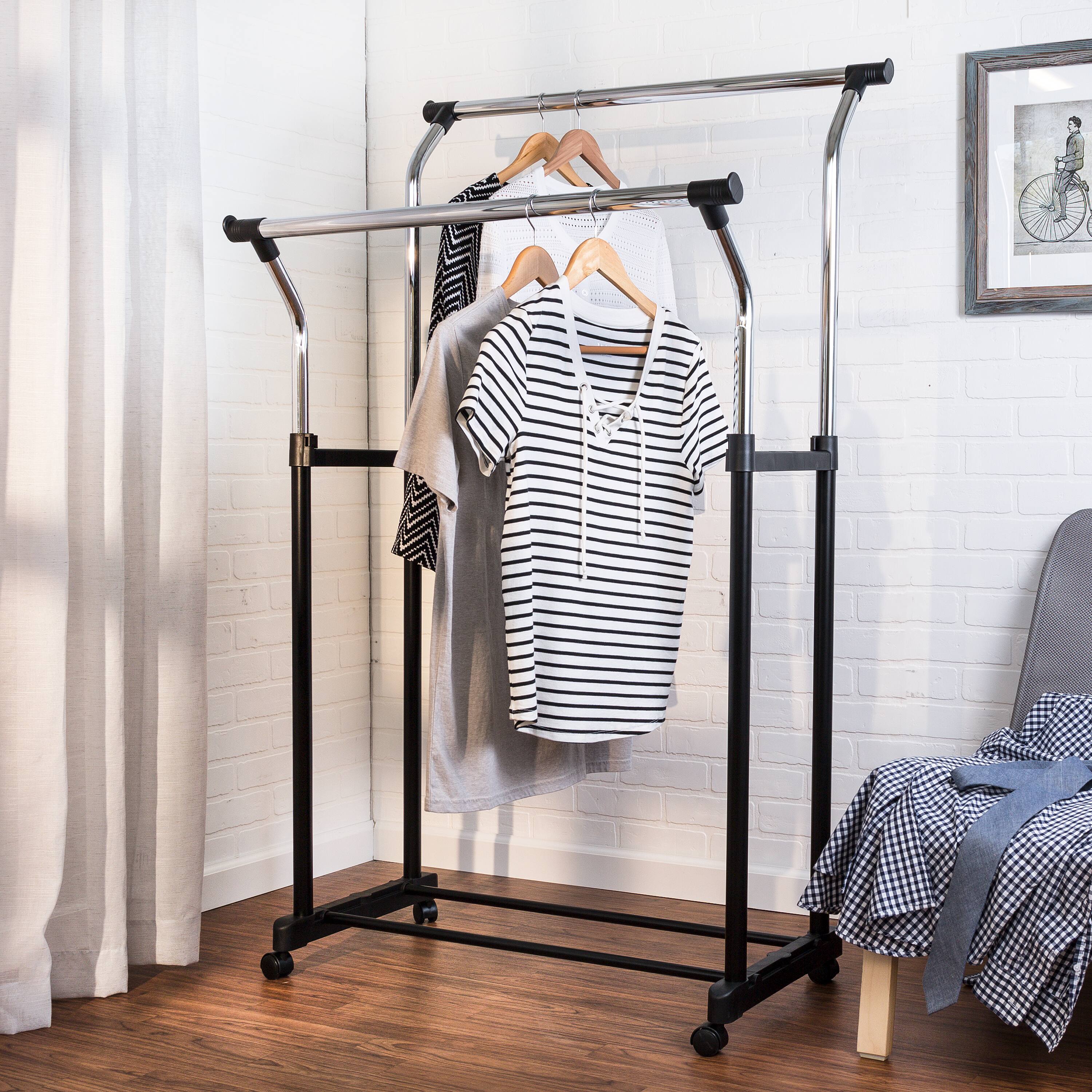 Honey Can Do Heavy Duty Double Hanging Garment Rack