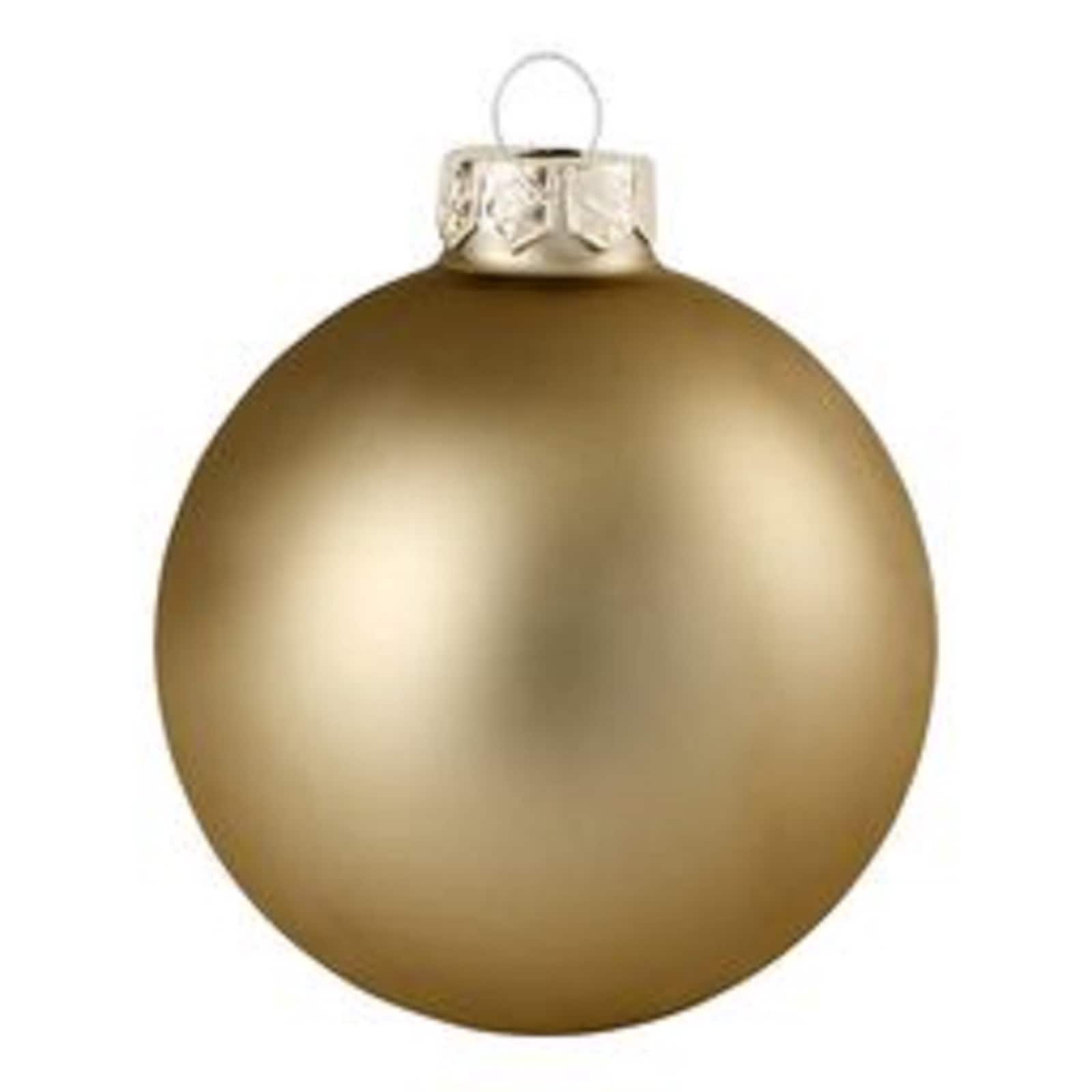 Whitehurst 40 Pack 1.25&#x22; Christmas Matte Glass Ball Ornaments