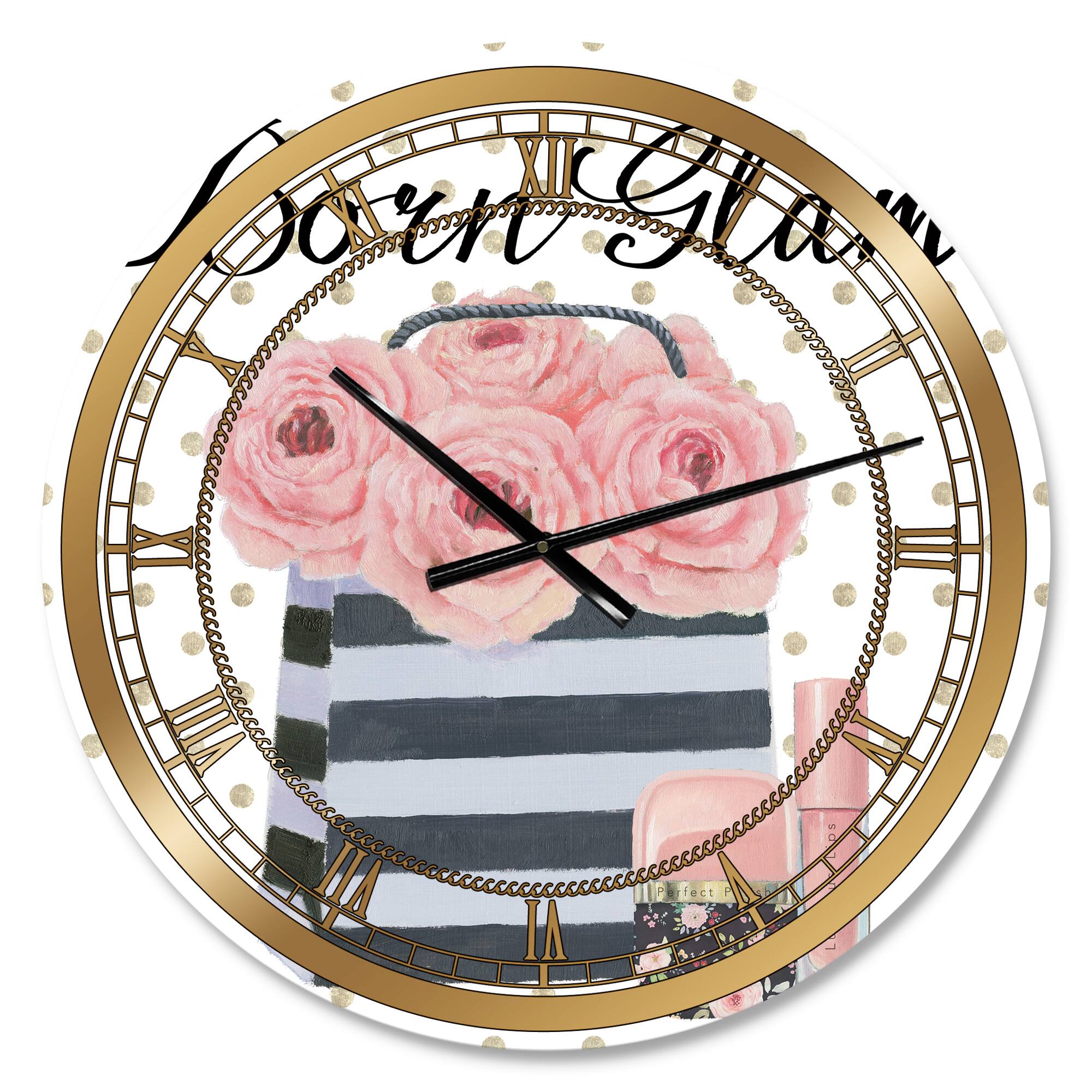 Designart 'Simply Splendid Ii Glam Wall Clock