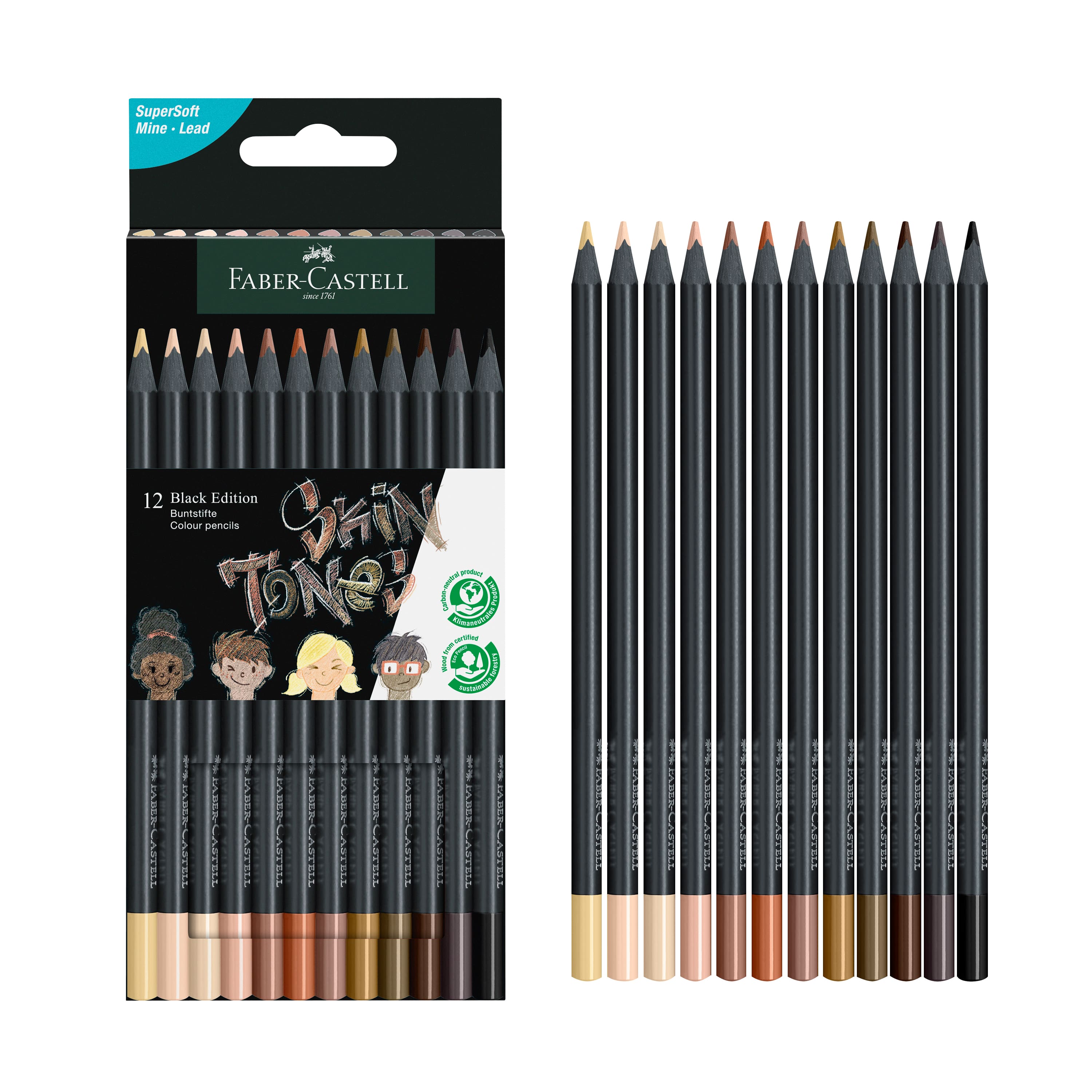 Personalized Coloring Pencils, Faber-castell Black Edition, High