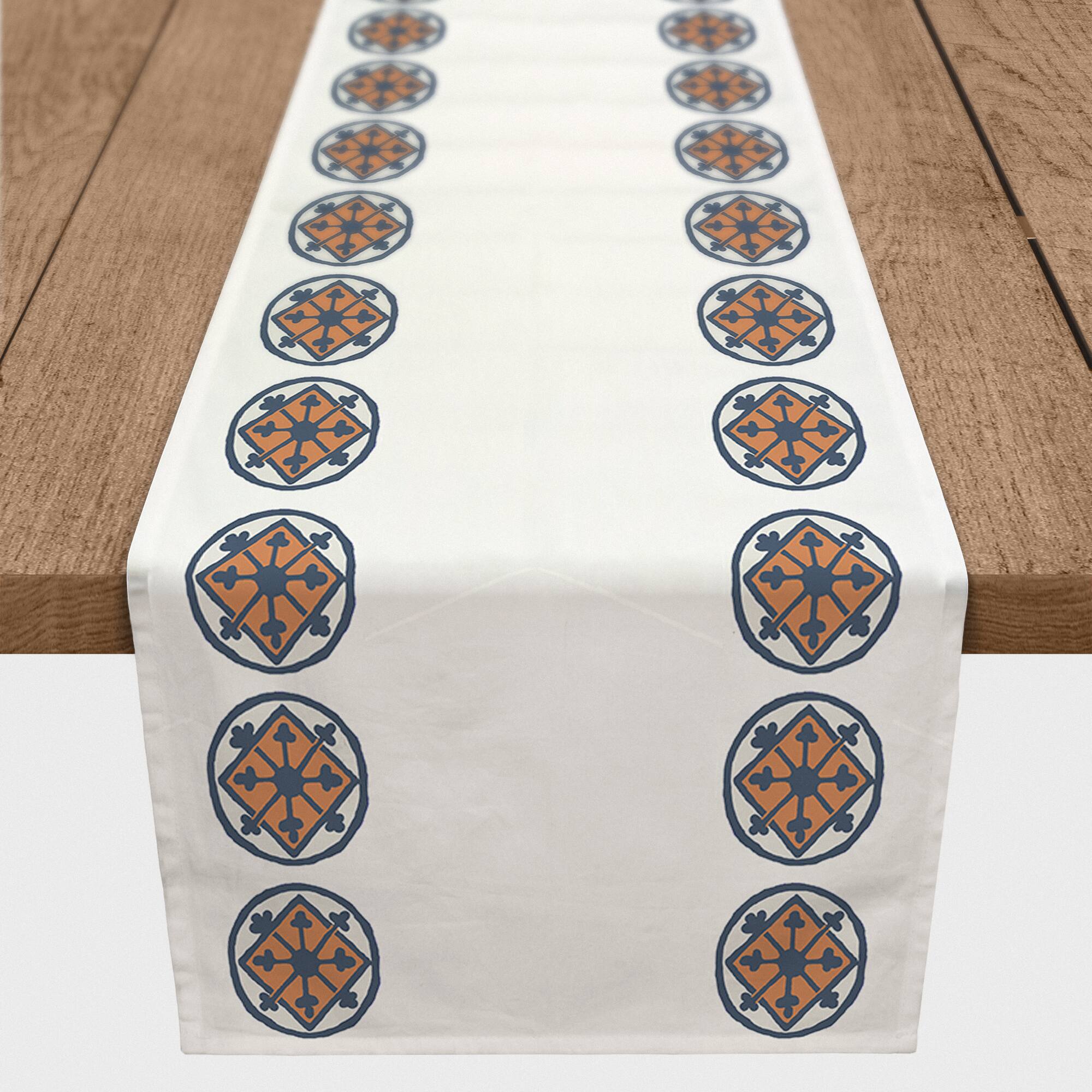 Colorful Tile Row 16" x 72" Cotton Twill Runner