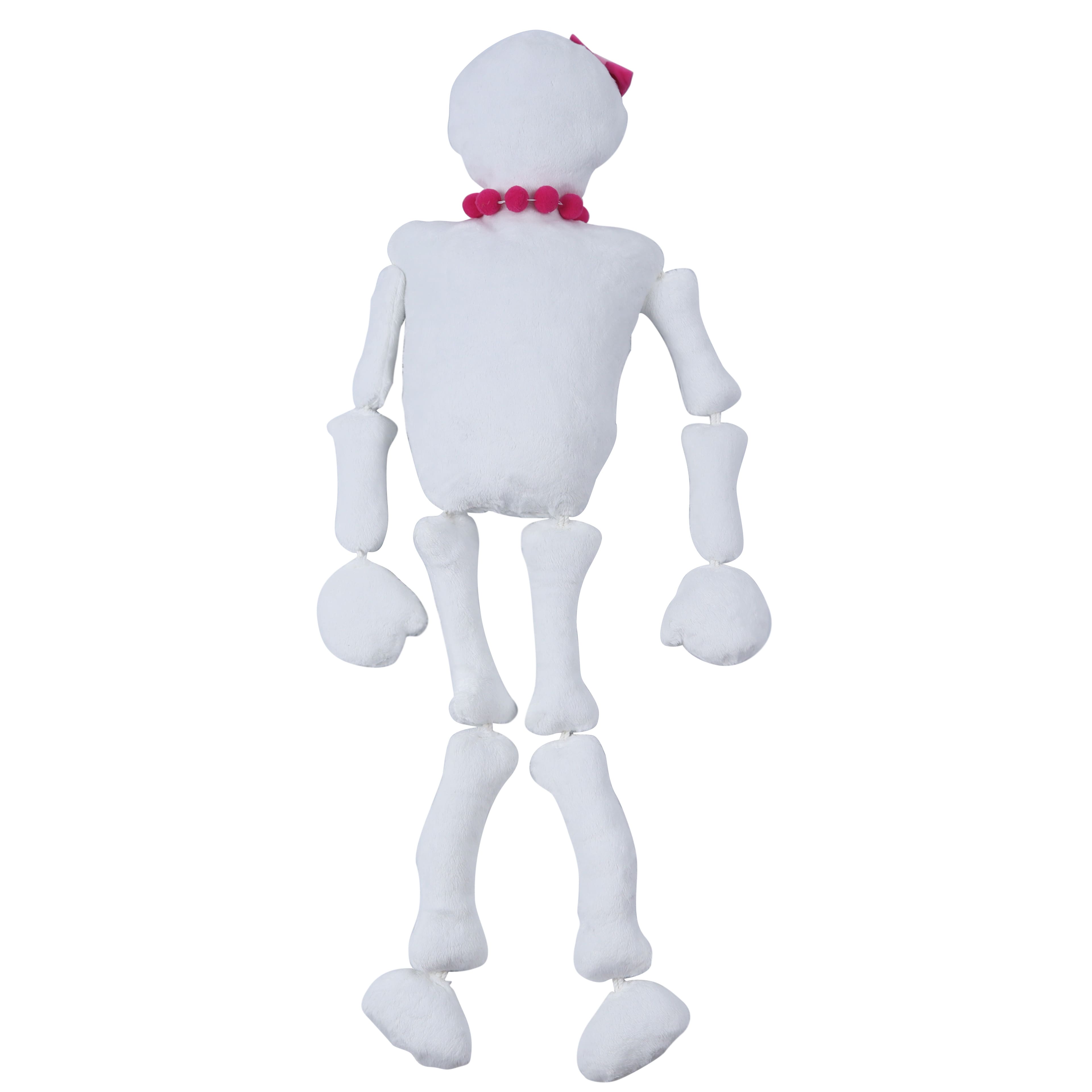 36&#x22; Skeleton with Pink Bow Accent Pillow by Ashland&#xAE;