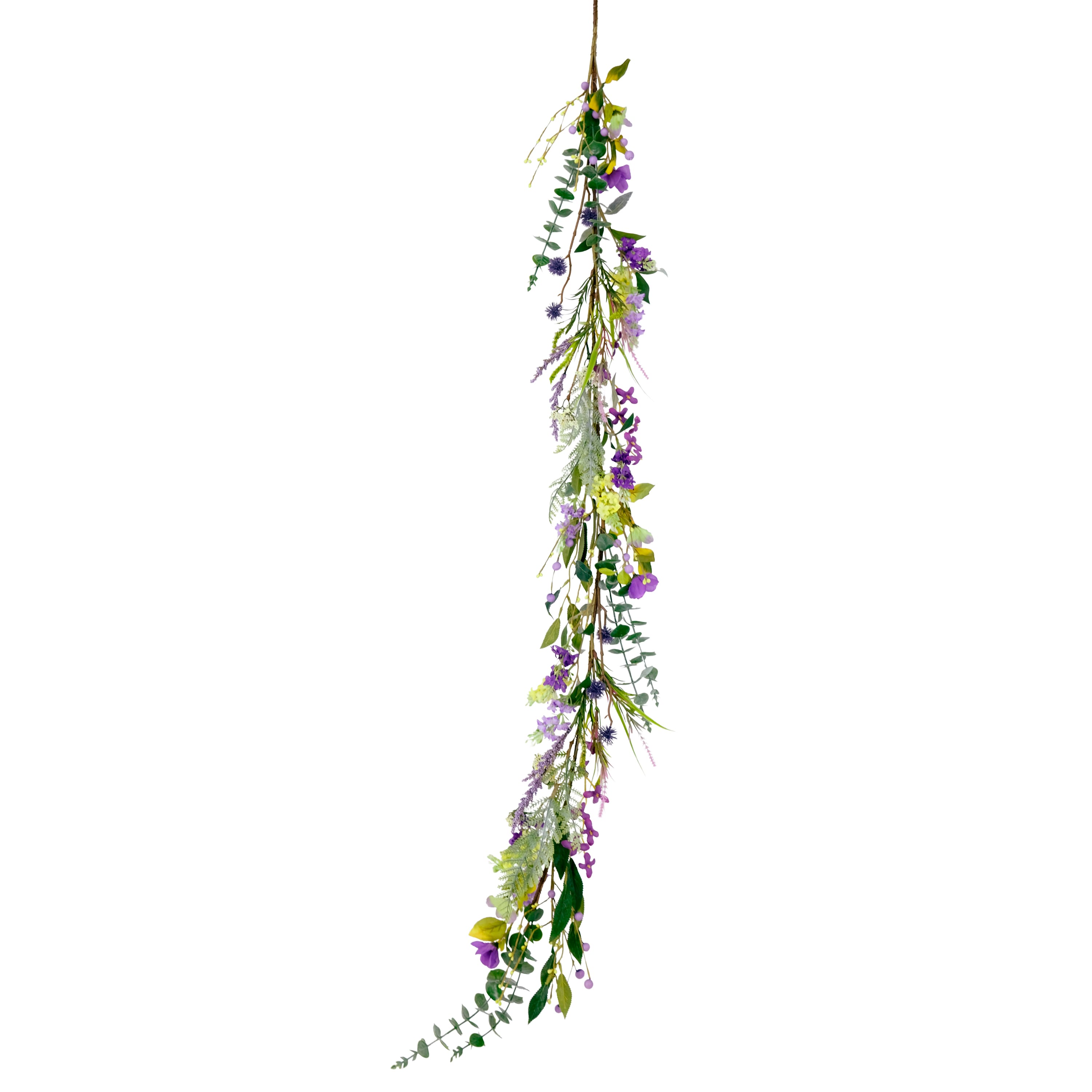 6 Pack: 5ft. Green &#x26; Purple Lavender Spring Garland