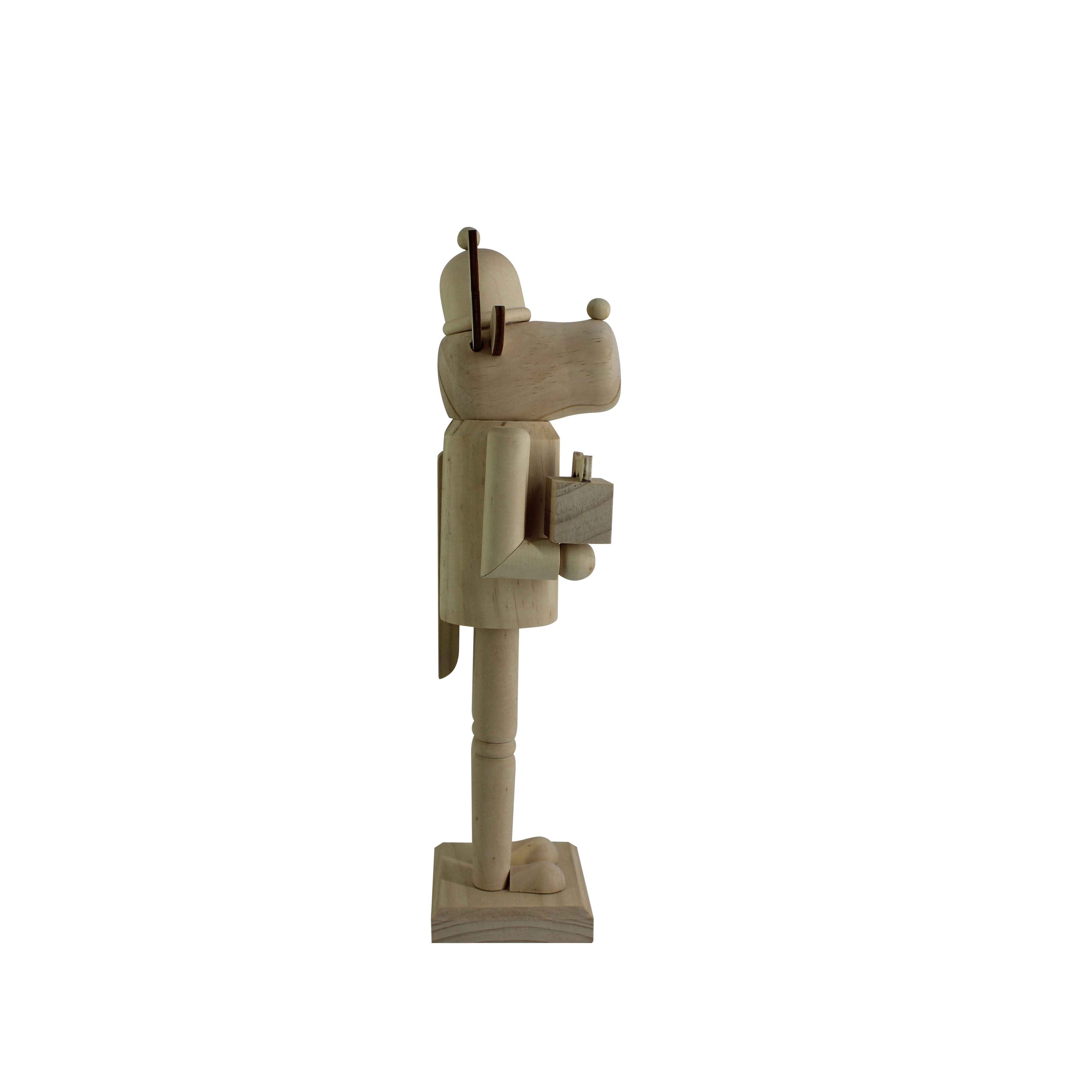 14&#x22; Reindeer with Gift DIY Pinewood Nutcracker by Make Market&#xAE;