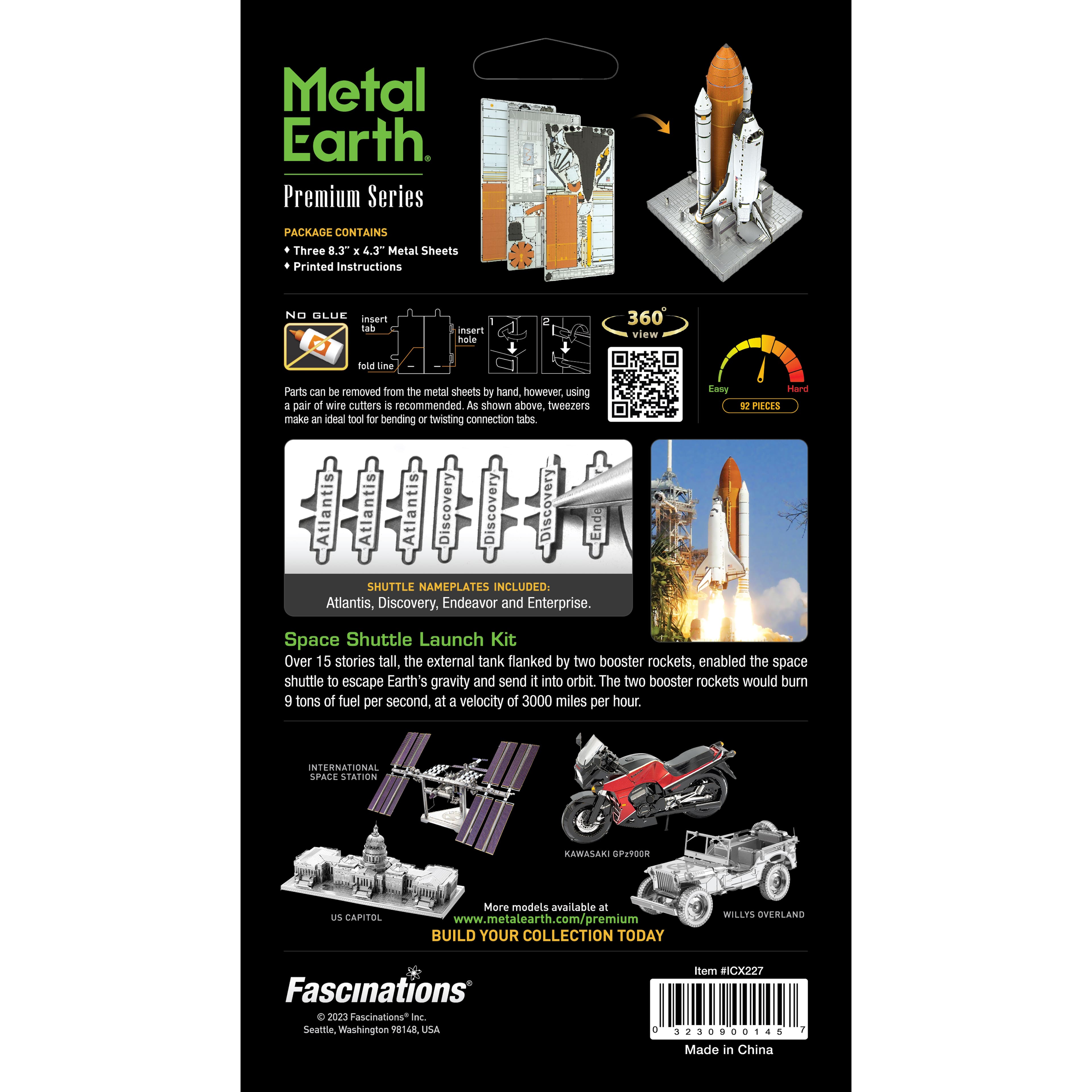 Metal Earth&#xAE; Premium Series Space Shuttle Launch Steel Model Kit