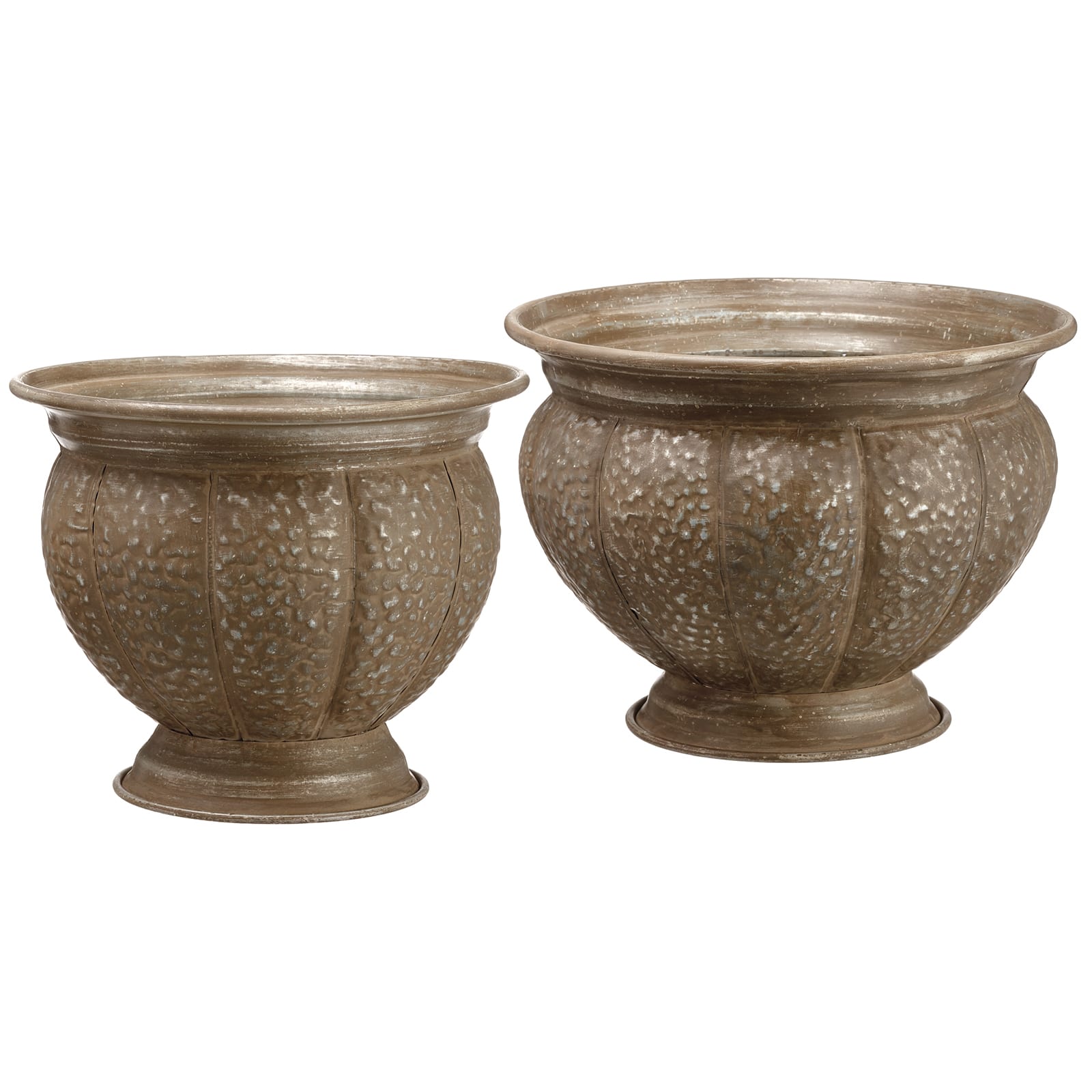 6 Packs: 2 ct. (12 total) Distressed Metal Urn Set