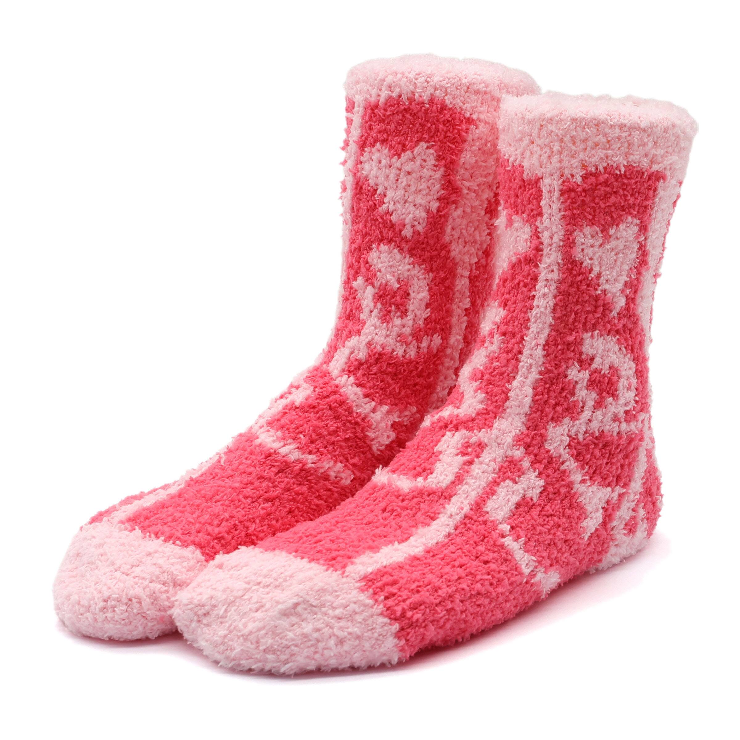 Pink Heart Boot Fuzzy Socks by Creatology&#x2122;