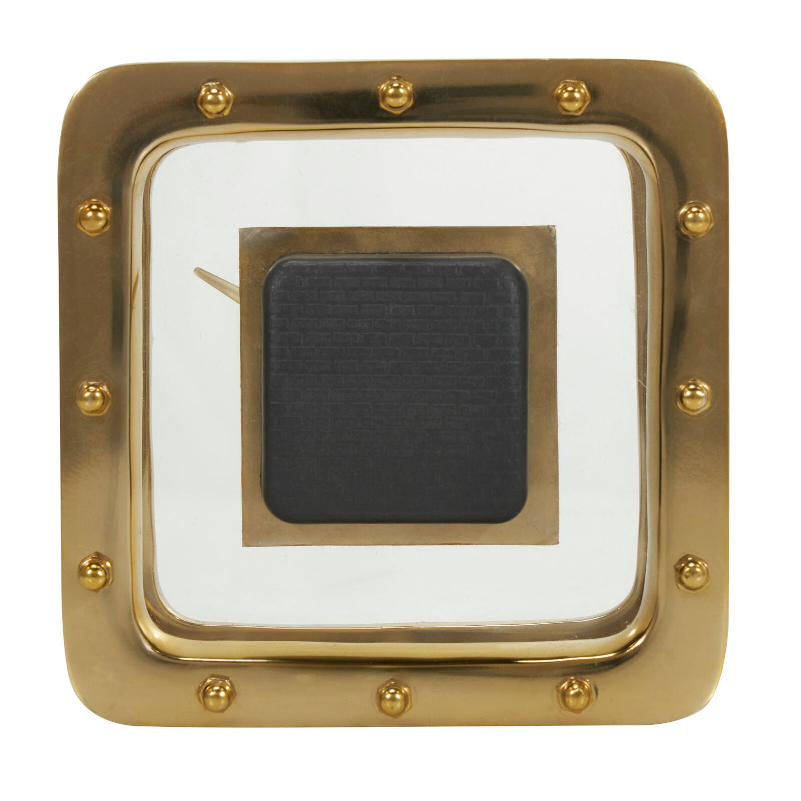 6" Gold Aluminum Geometric Floating Clock