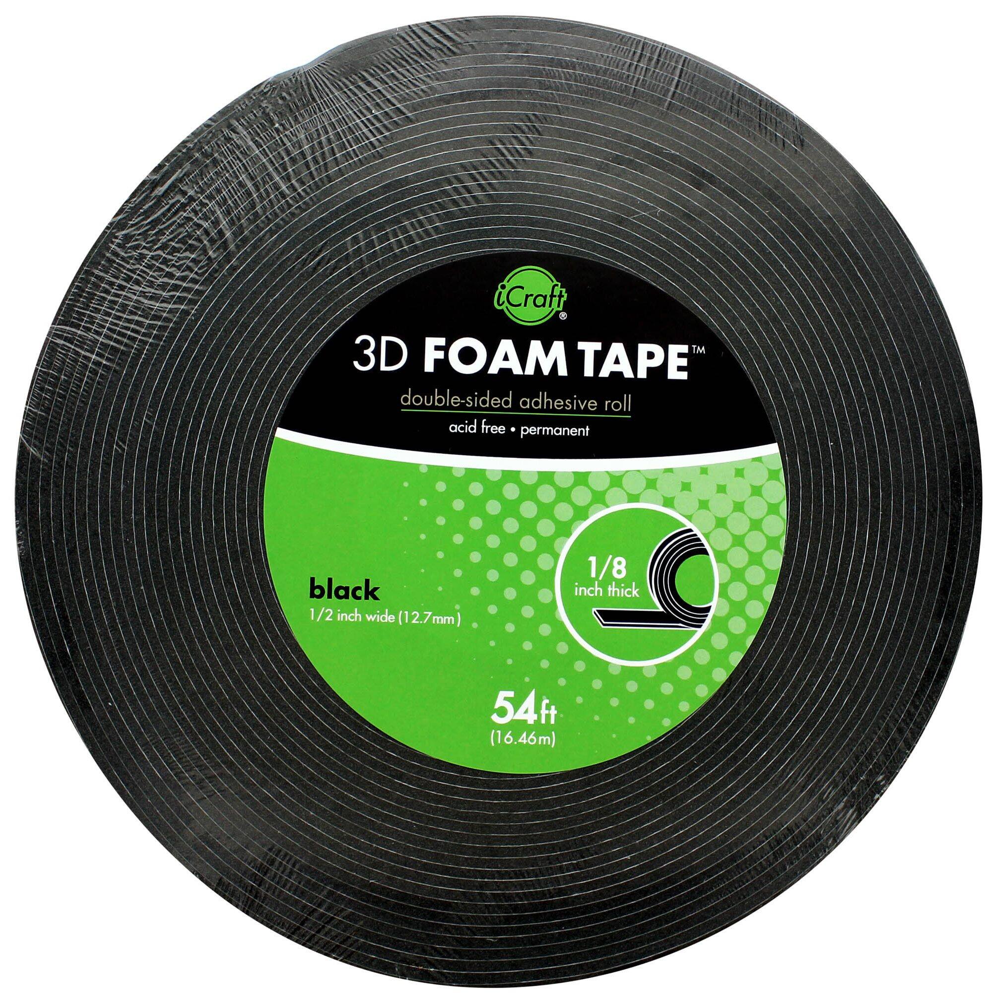 iCraft Black 3D Foam Tape Roll, 54ft. Michaels