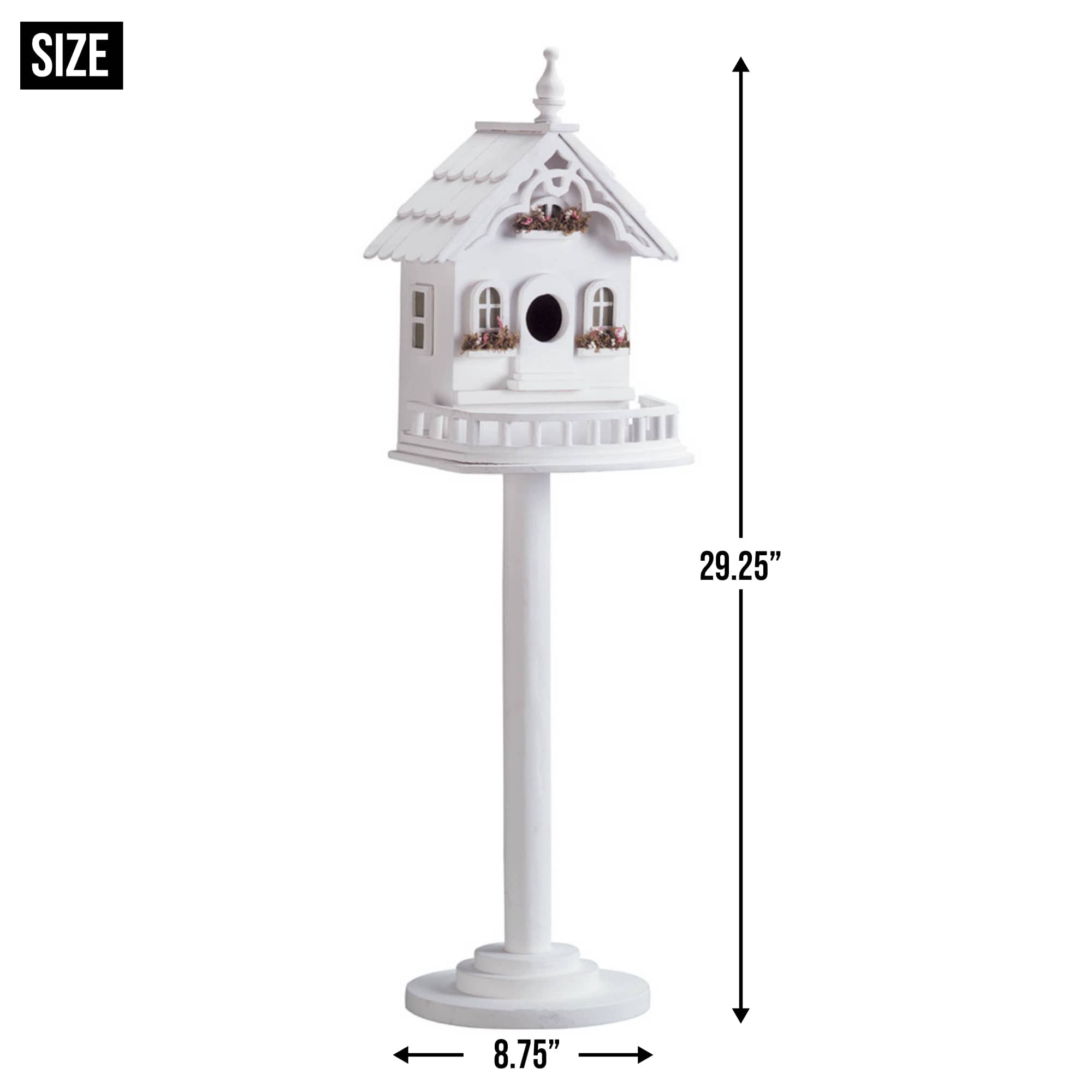 29.25&#x22; Freestanding Elegant Victorian Birdhouse