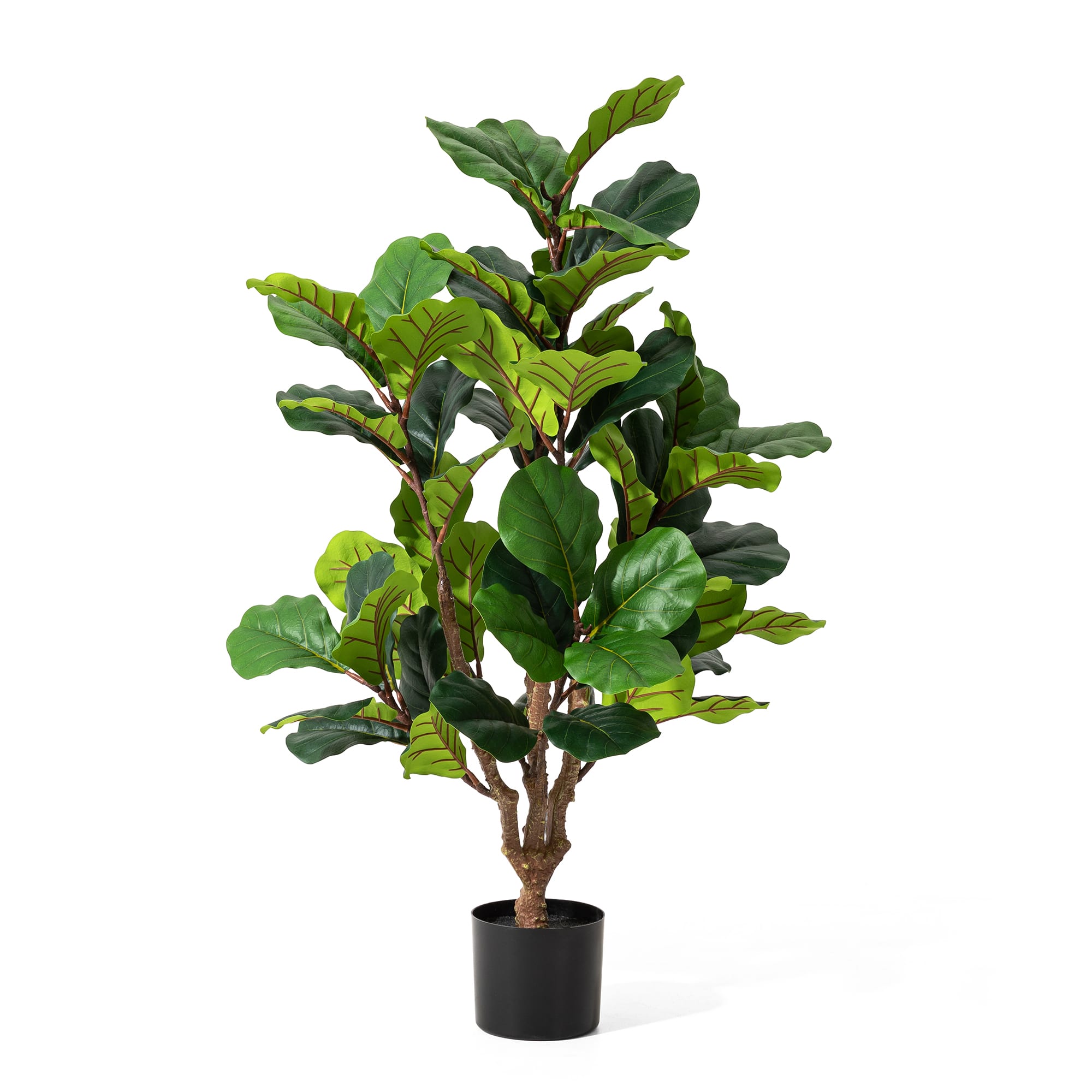 Glitzhome&#xAE; 3.5ft. Faux Fiddle Leaf Fig Tree in Pot