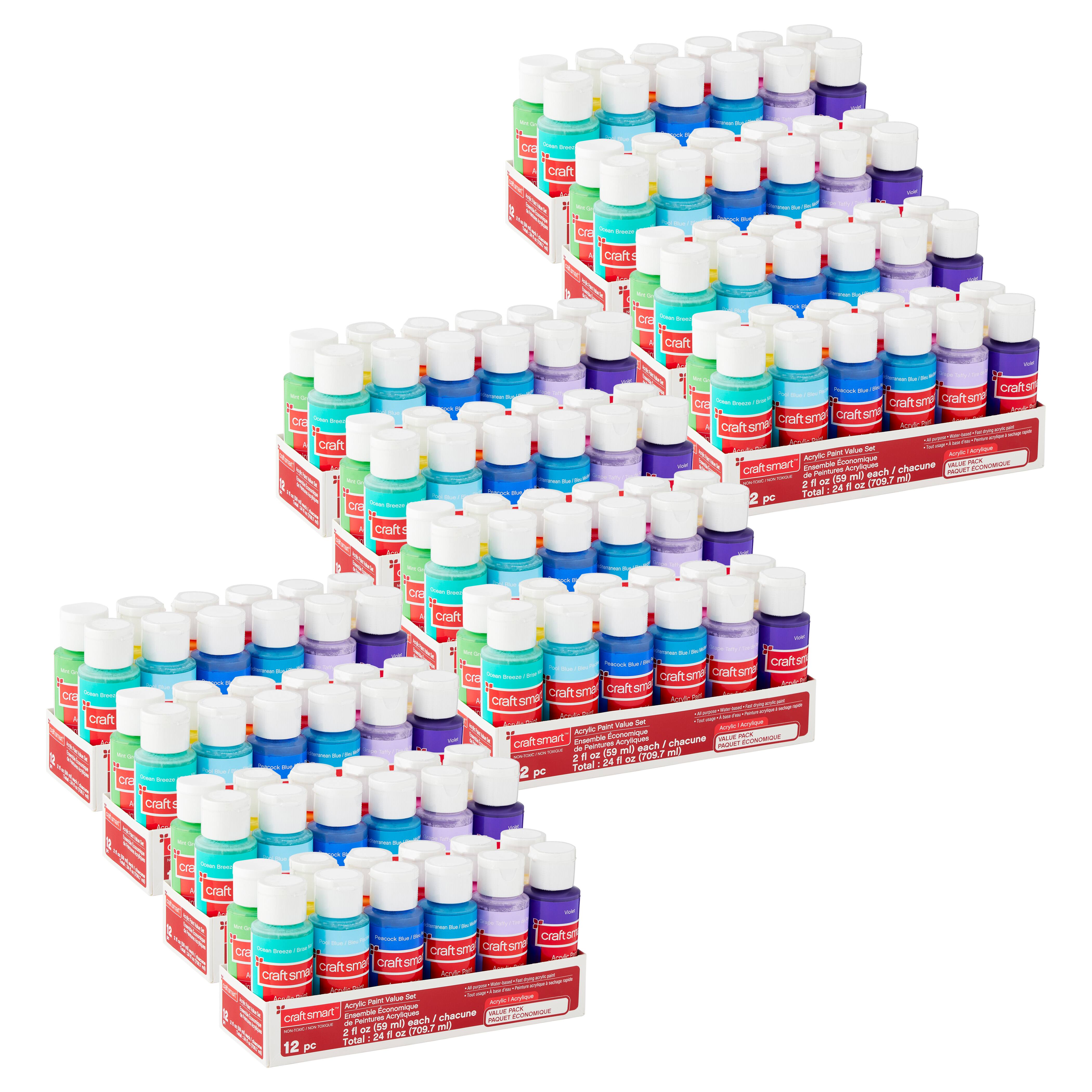 12 Packs: 12 ct. (144 total) Bright Acrylic Paint Value Pack by Craft Smart®