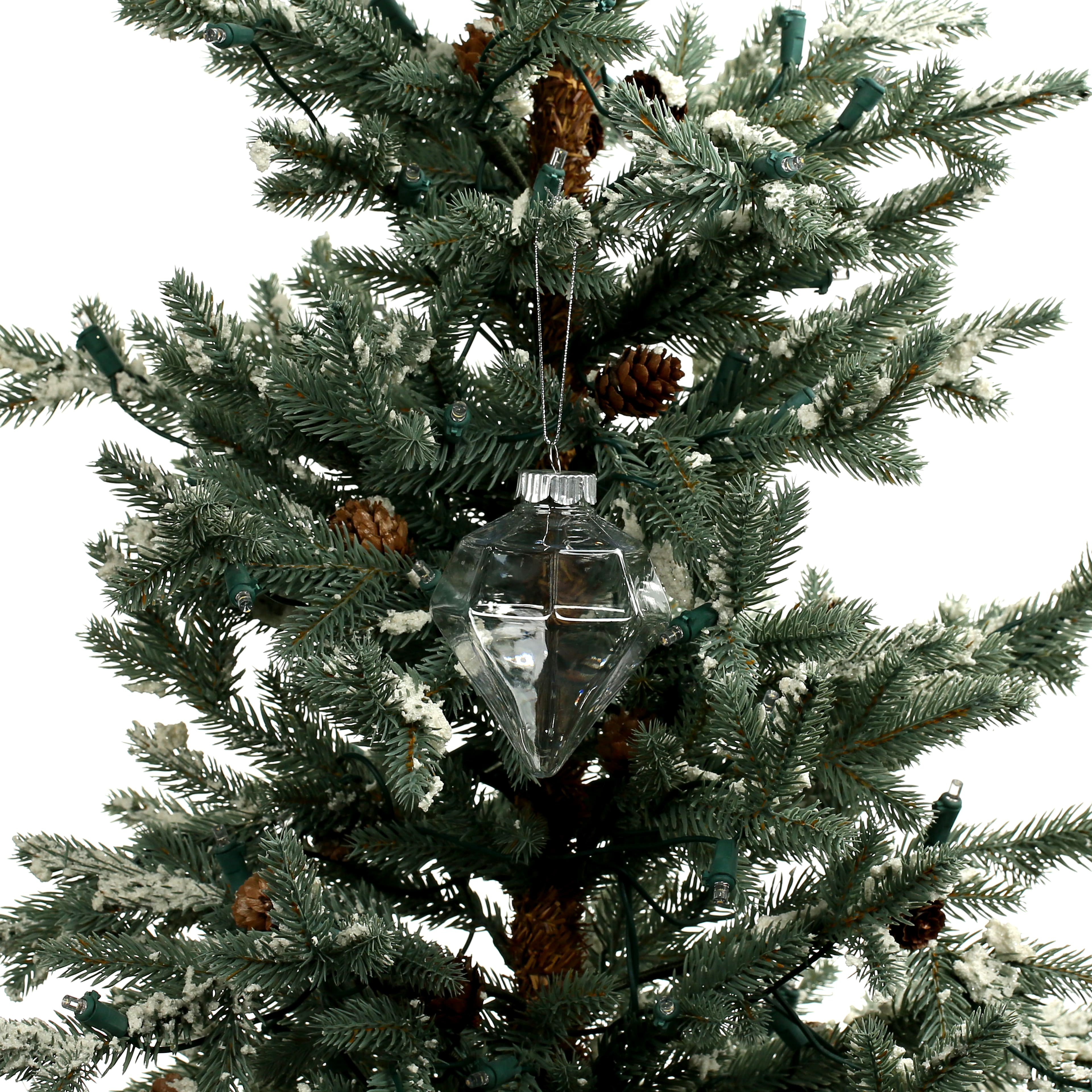 4.25&#x22; DIY Clear Plastic Diamond Ornaments, 4ct. by Make Market&#xAE;