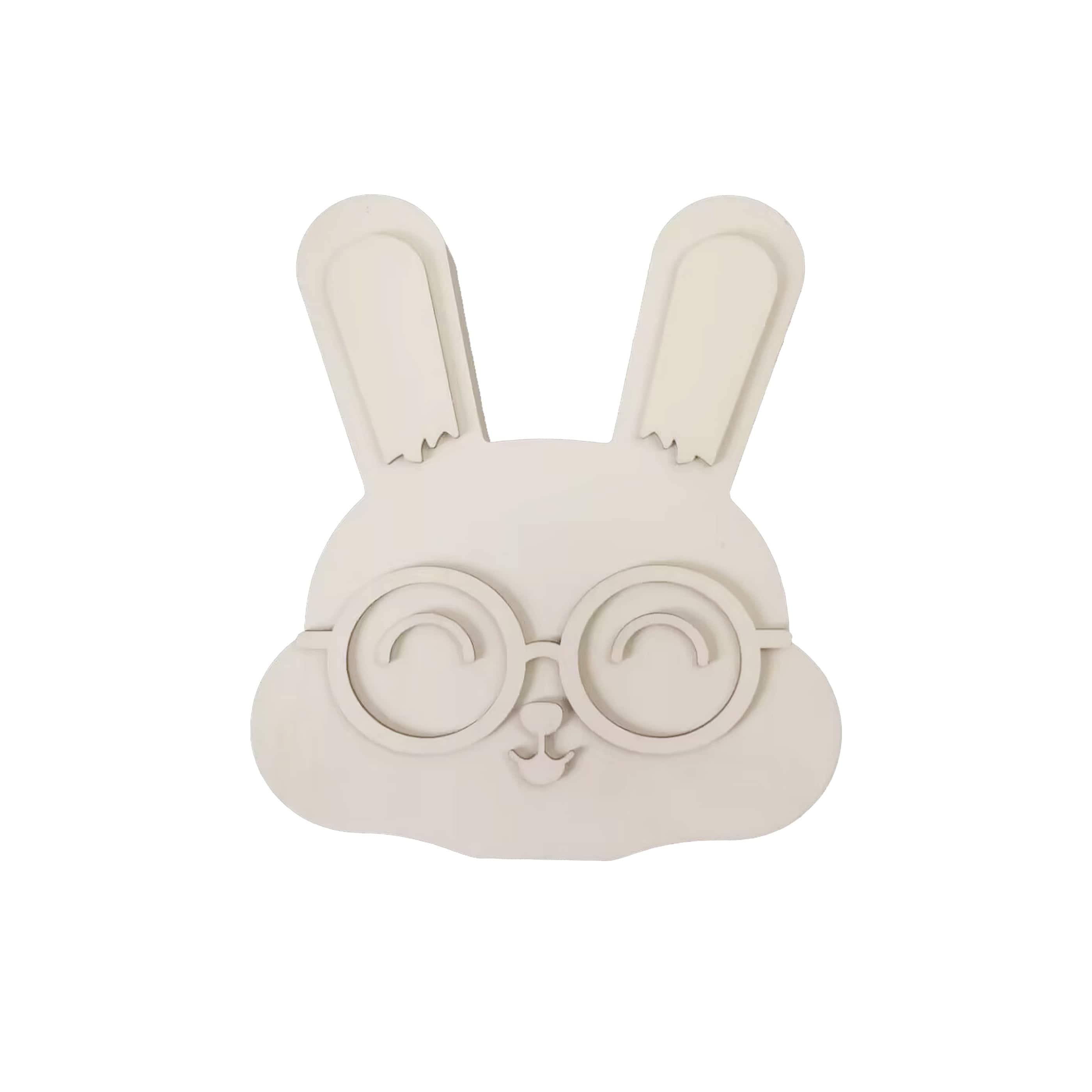 8&#x22; Unfinished Easter Bunny with Glasses DIY Plywood D&#xE9;cor by Make Market&#xAE;