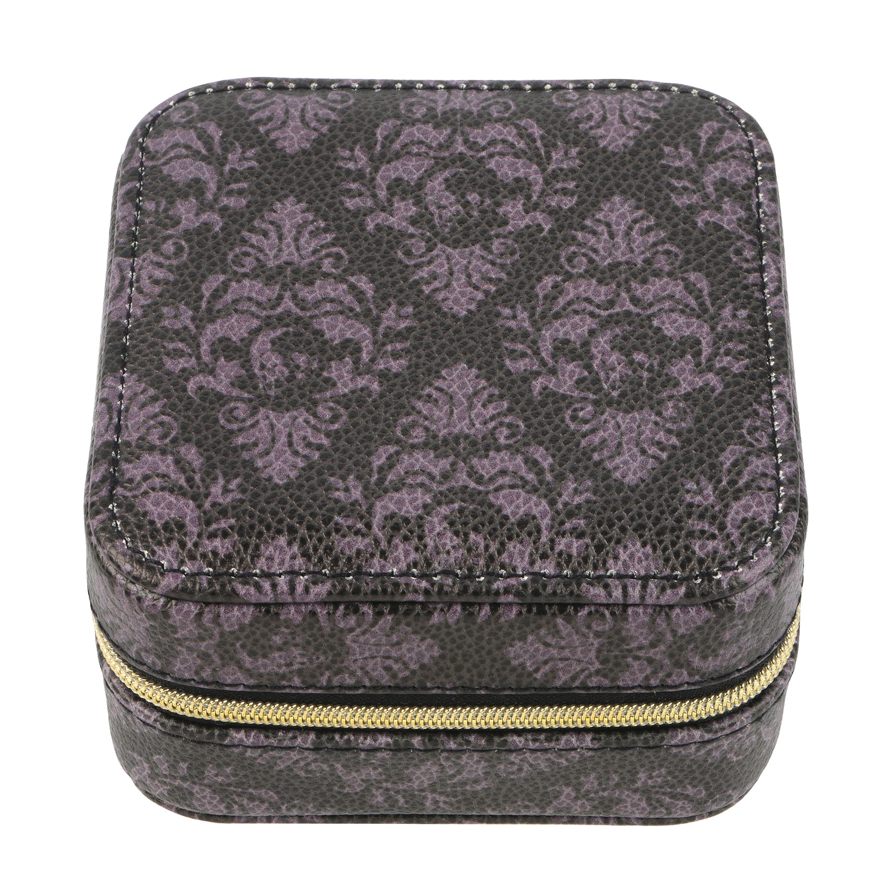 4&#x22; Purple &#x26; Black Damask Jewelry Organizer by Ashland&#xAE;