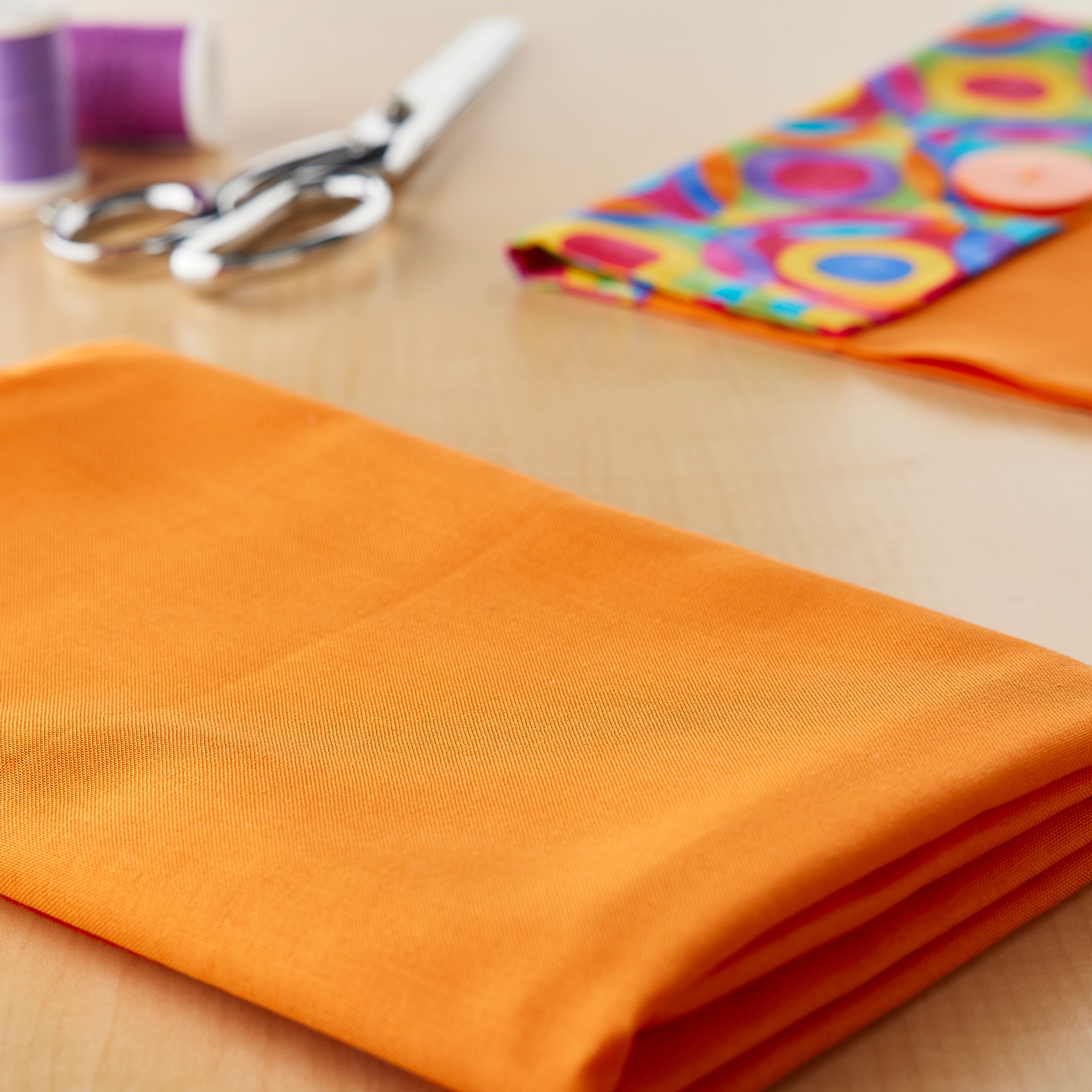 Springs Creative Orange Solid Cotton Fabric