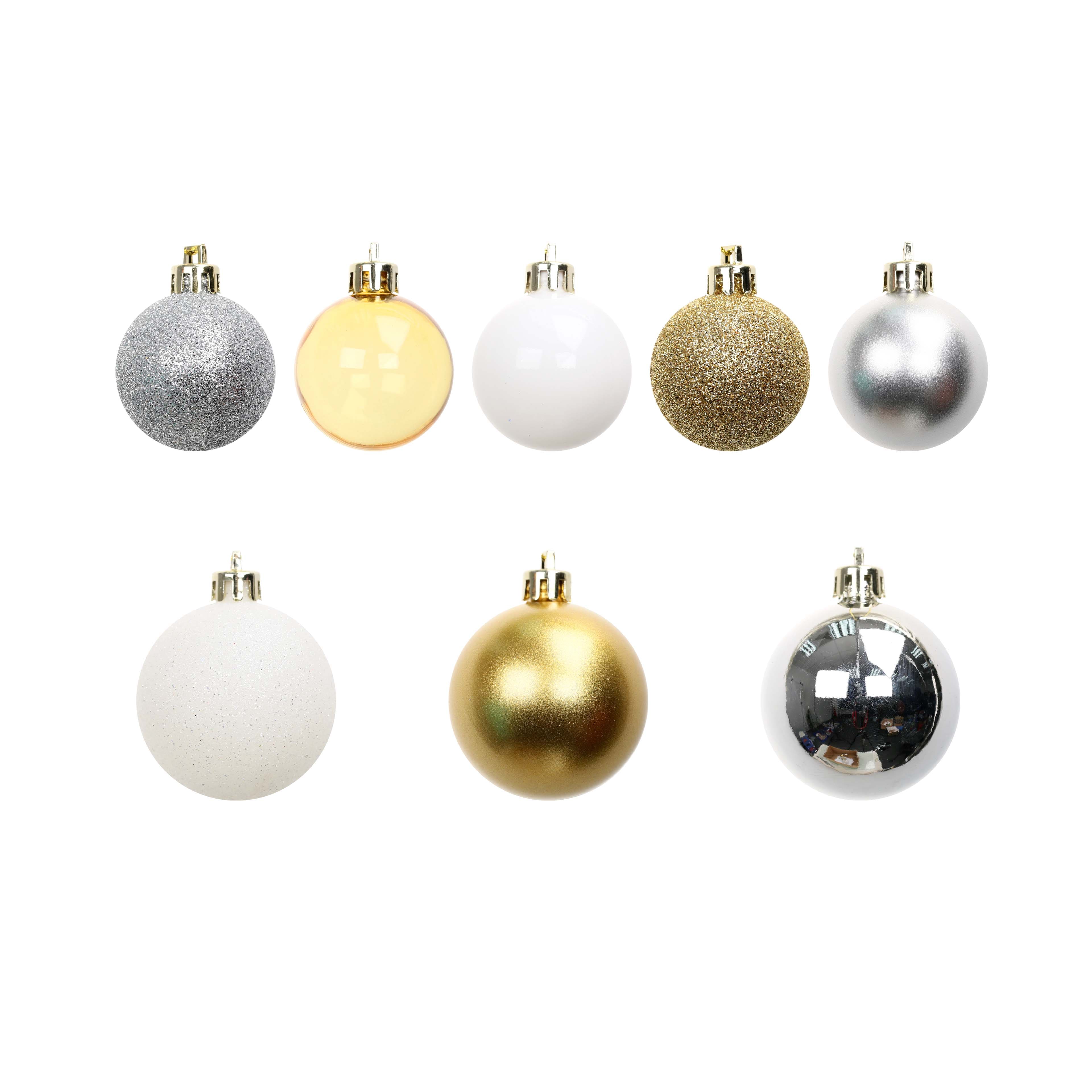 100 Pack Gold &#x26; Silver Shatterproof Ball Ornaments by Ashland&#xAE;