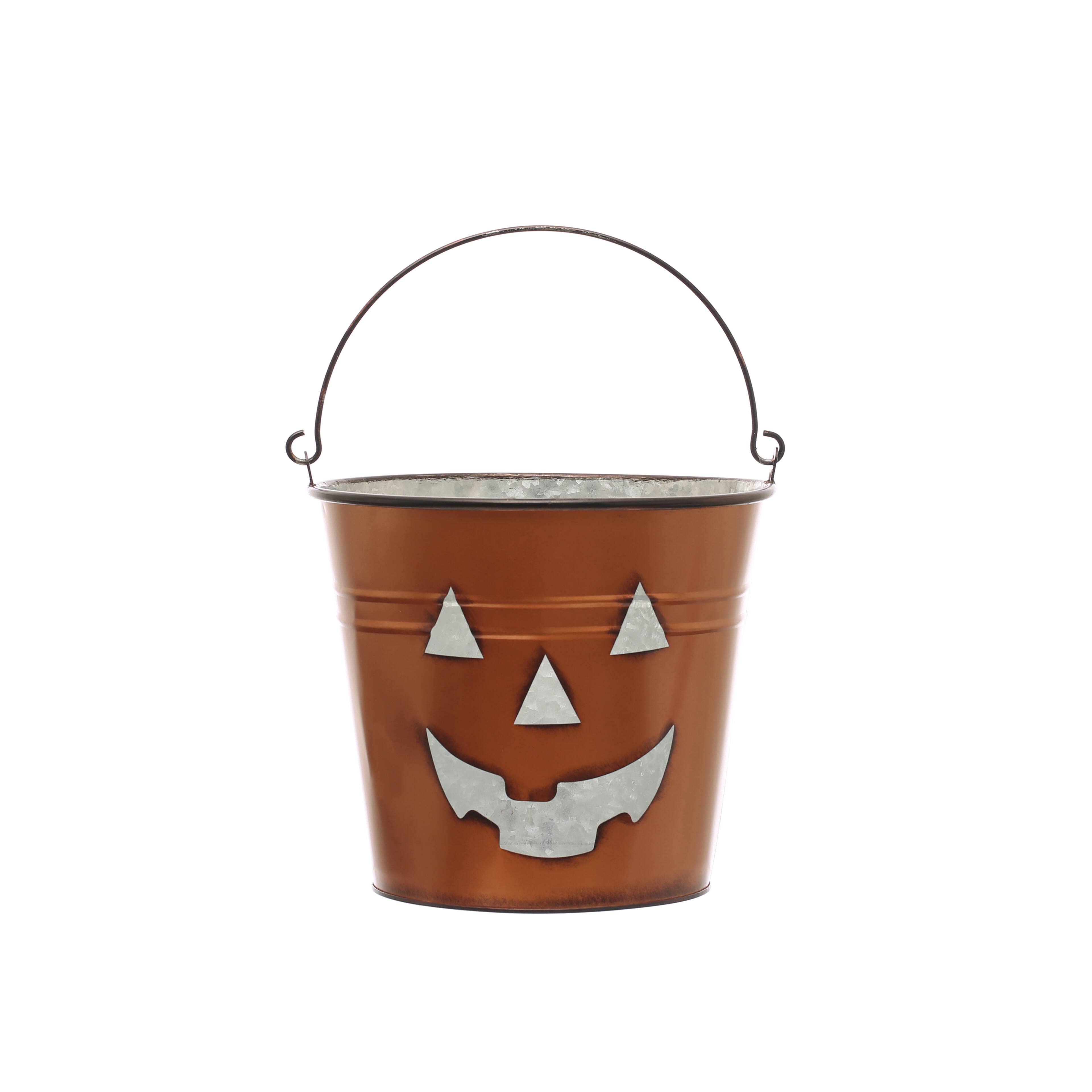 11.5" Copper JackOLantern Metal Bucket by Ashland® Michaels