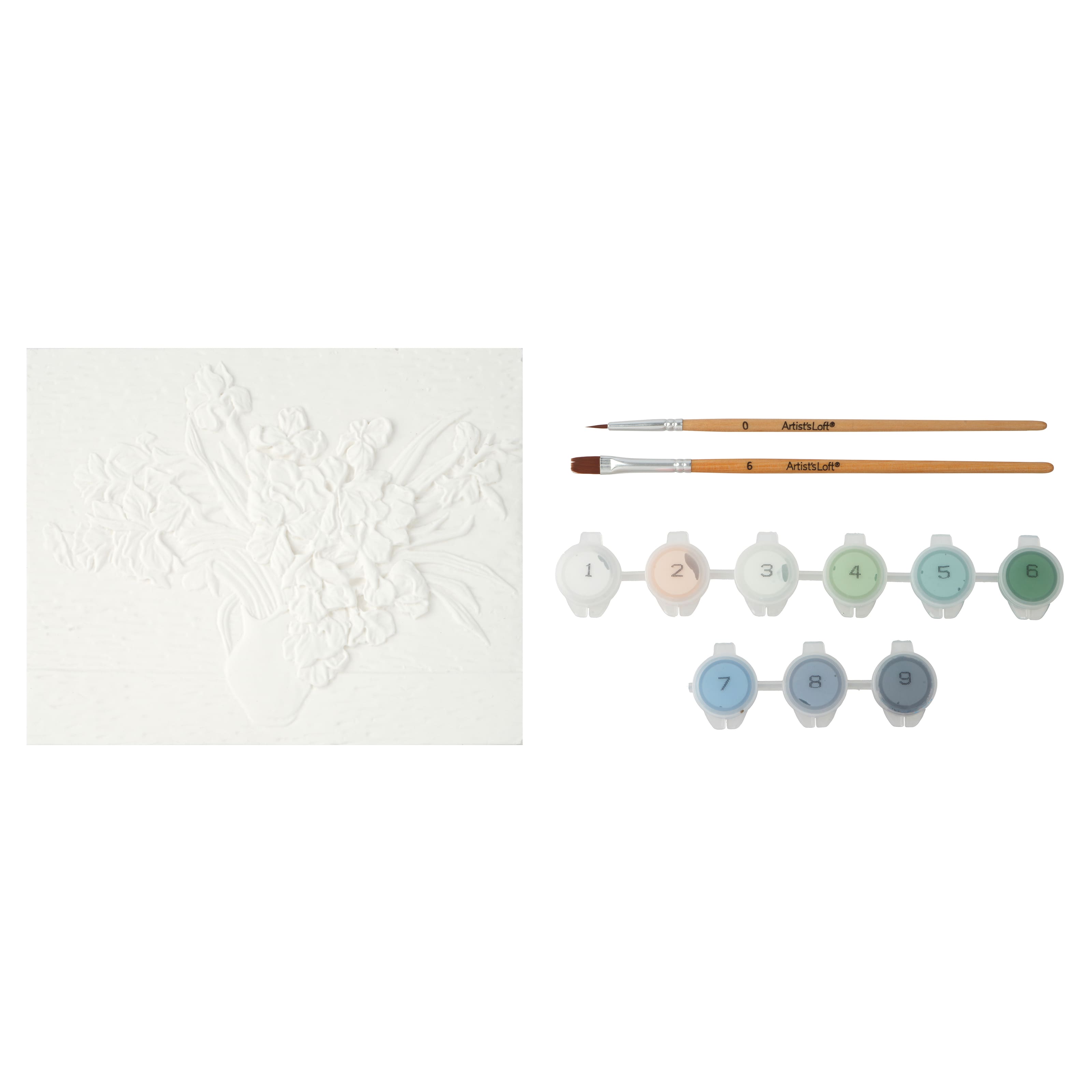Irises in Vase Relief Painting Kit by Artist's Loft®
