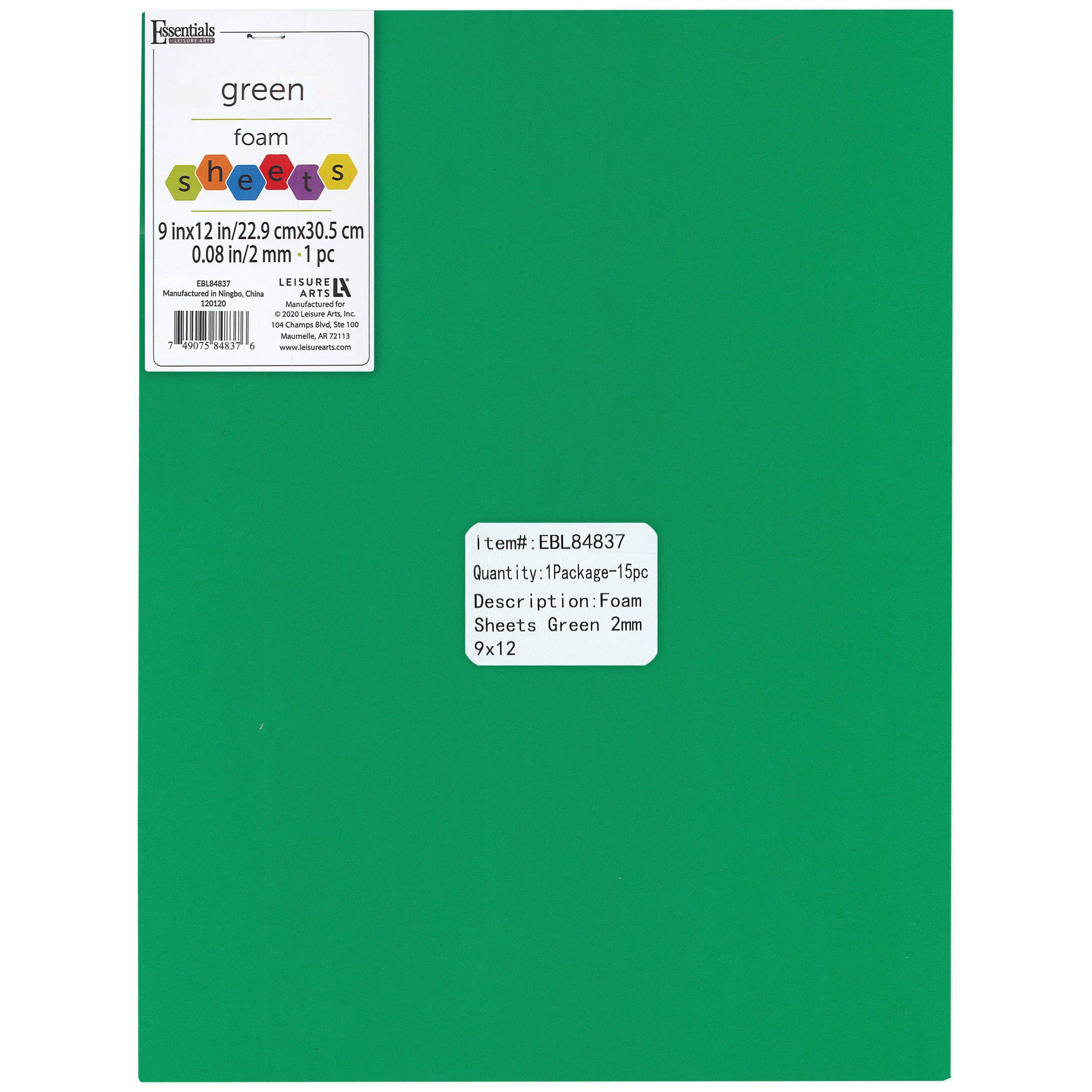 Essentials by Leisure Arts 9" x 12" Foam Sheets, 15ct.