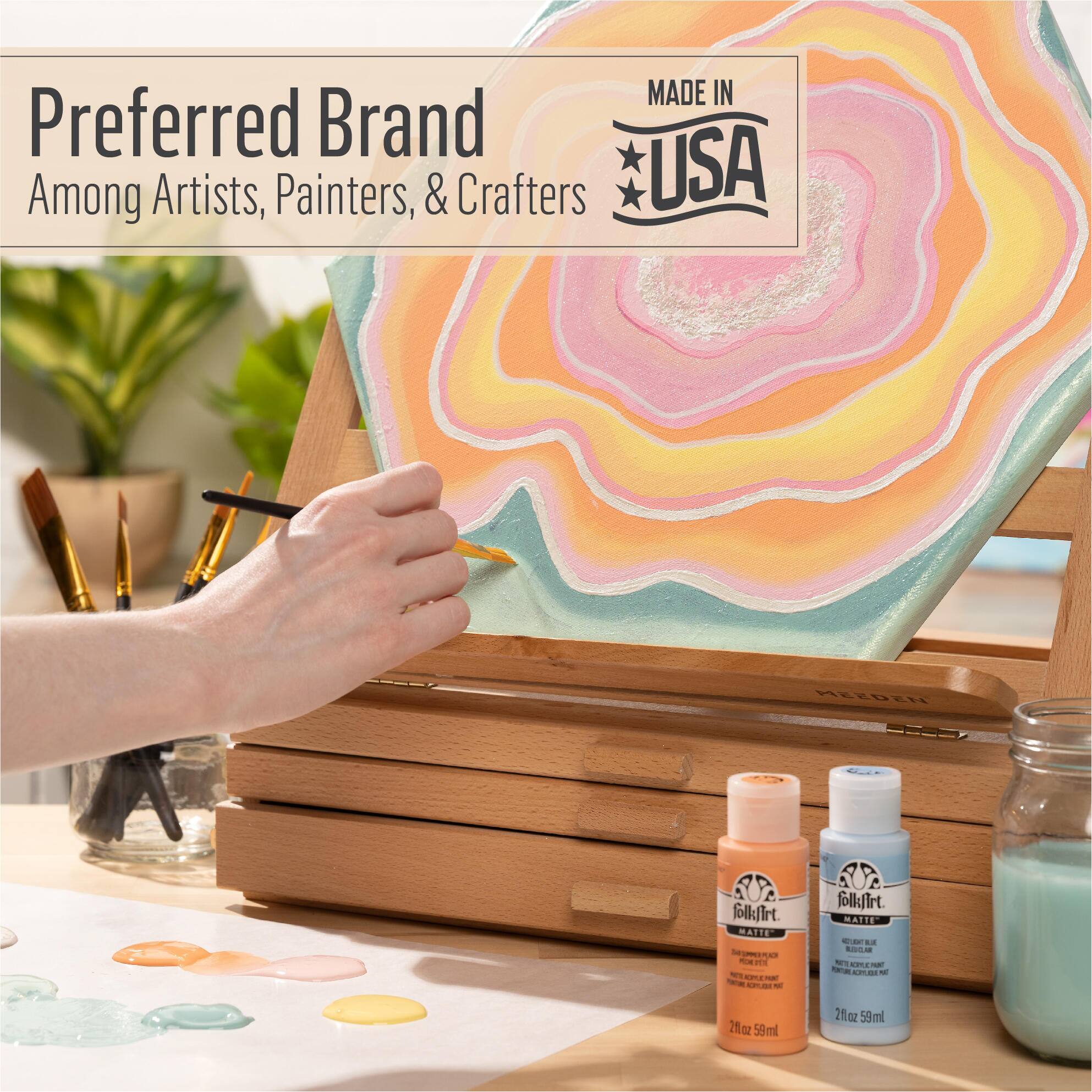 FolkArt&#xAE; Pastel Rainbow Acrylic Value Paint Set