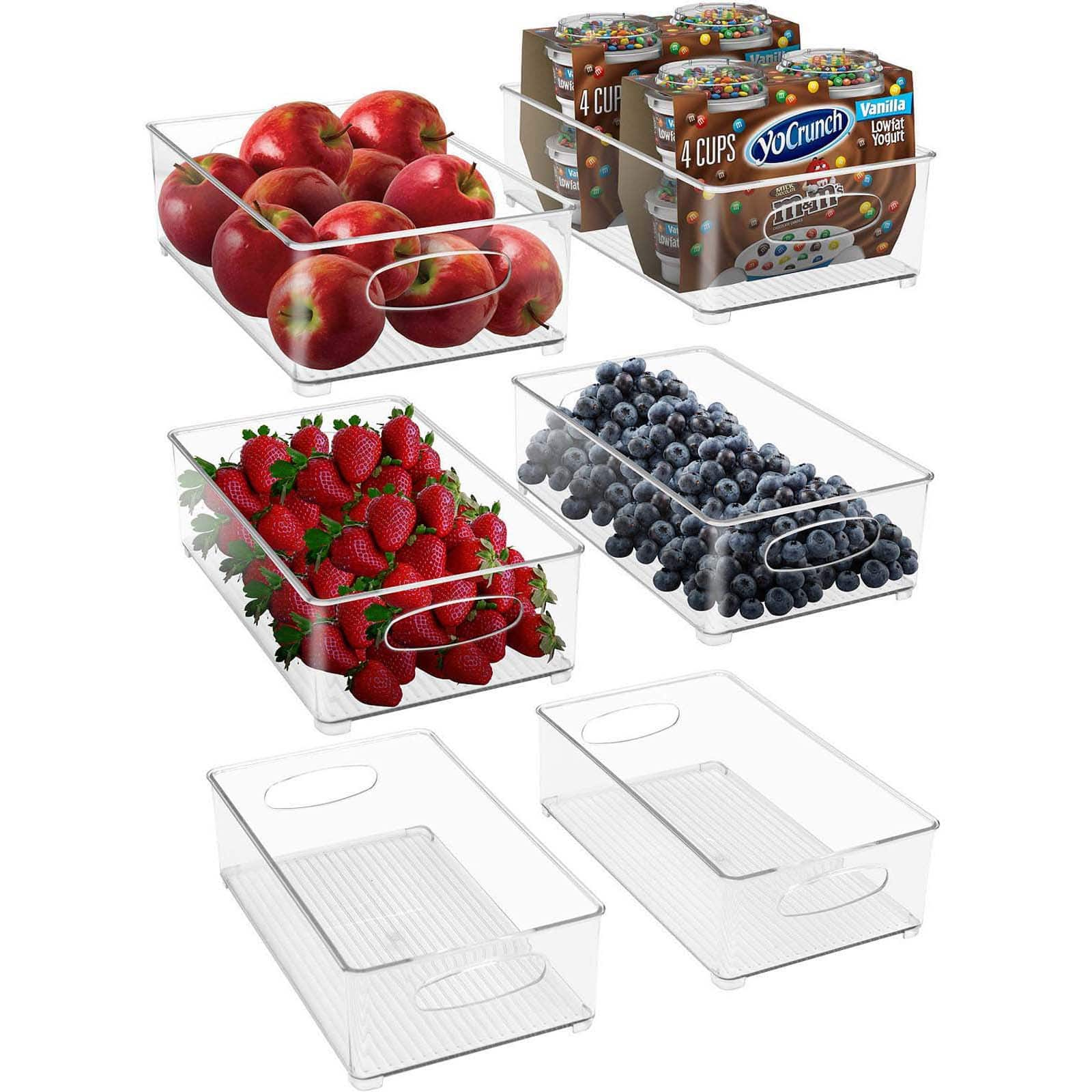 Sorbus Medium Clear Fridge &#x26; Pantry Storage Bins