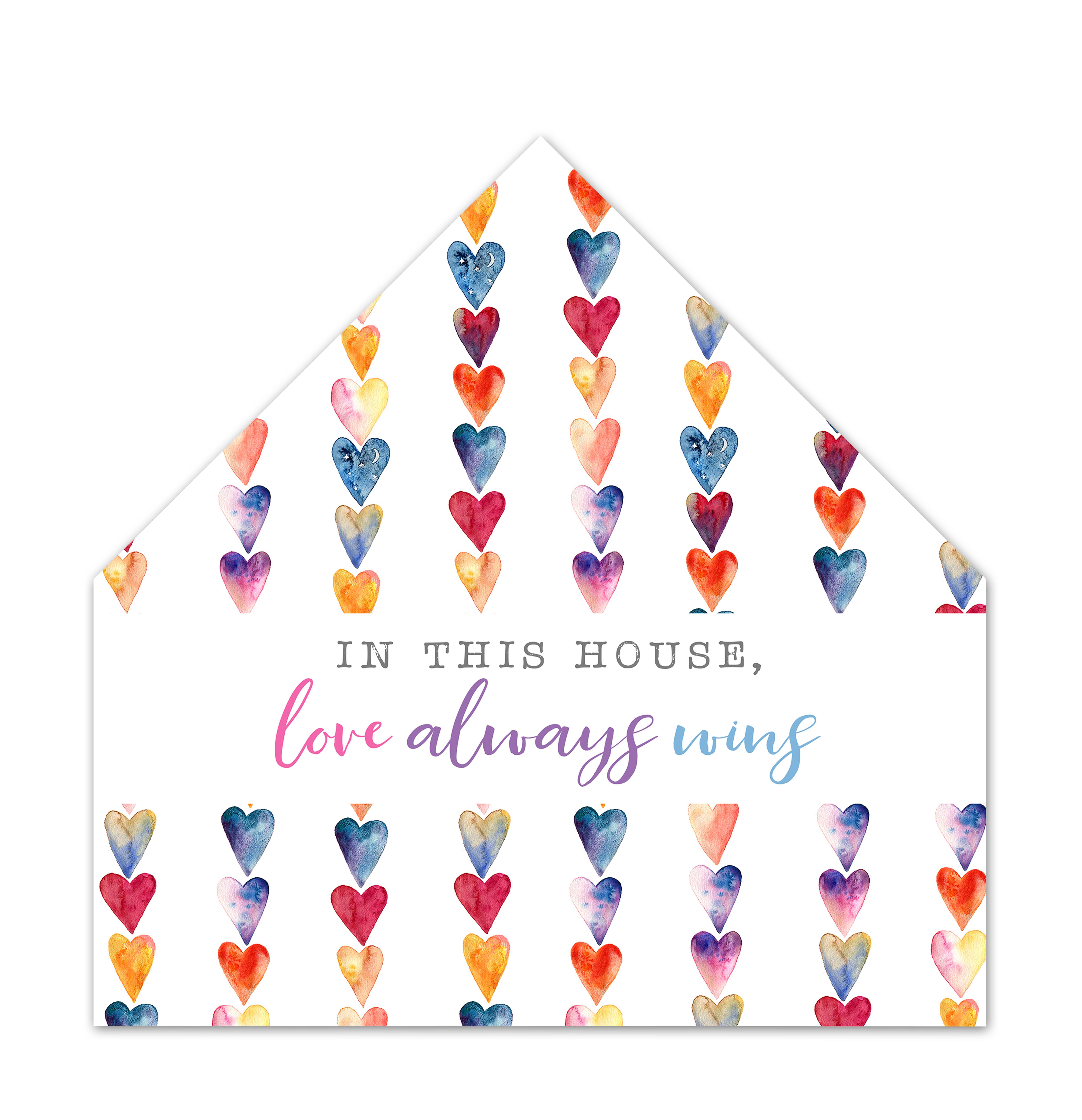 Love Always Wins House Shaped Canvas By Designs Direct | 25" x 25" | Michaels®