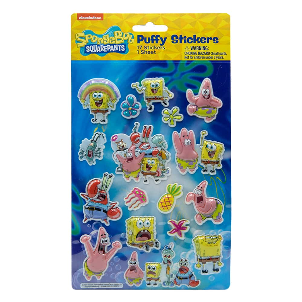 Sponge Bob Squarepants Panini Album Stickers 1 Pack -7 Per Pack Nickelodeon  NEW