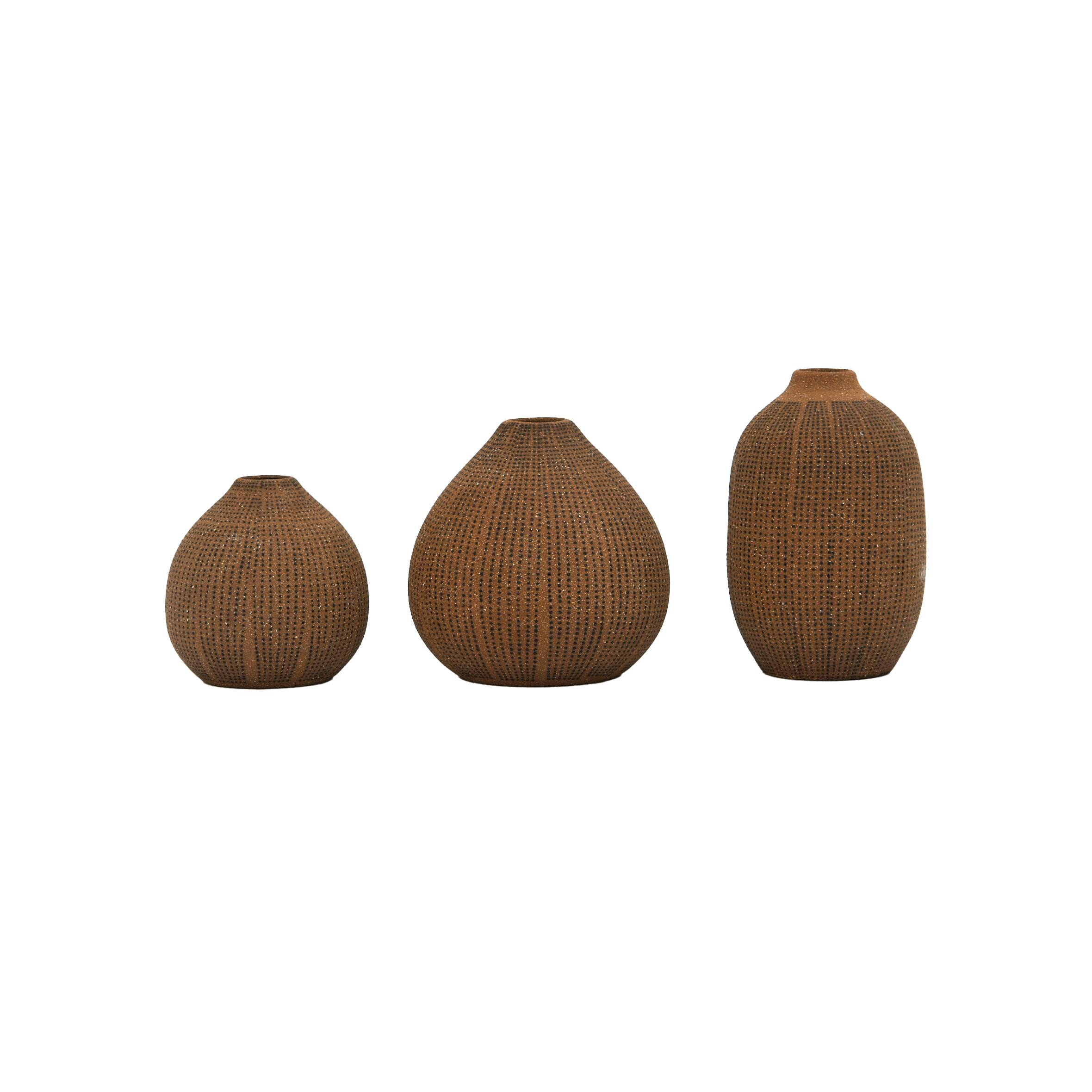 Hello Honey&#xAE; Natural Textured Stoneware Vase Set