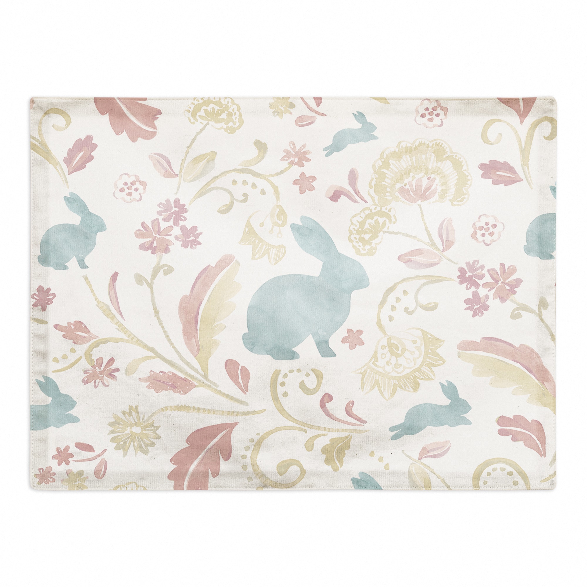 Paisley Bunny 14&#x22; x 18&#x22; Poly Twill Placemat