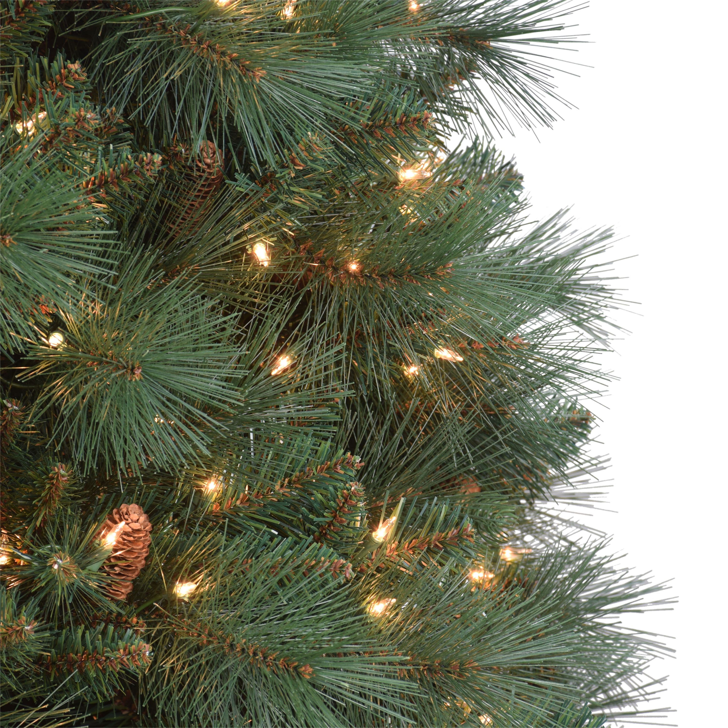 7.5ft. Pre-Lit Traditions Pine Artificial Christmas Tree, Clear Incandescent Lights