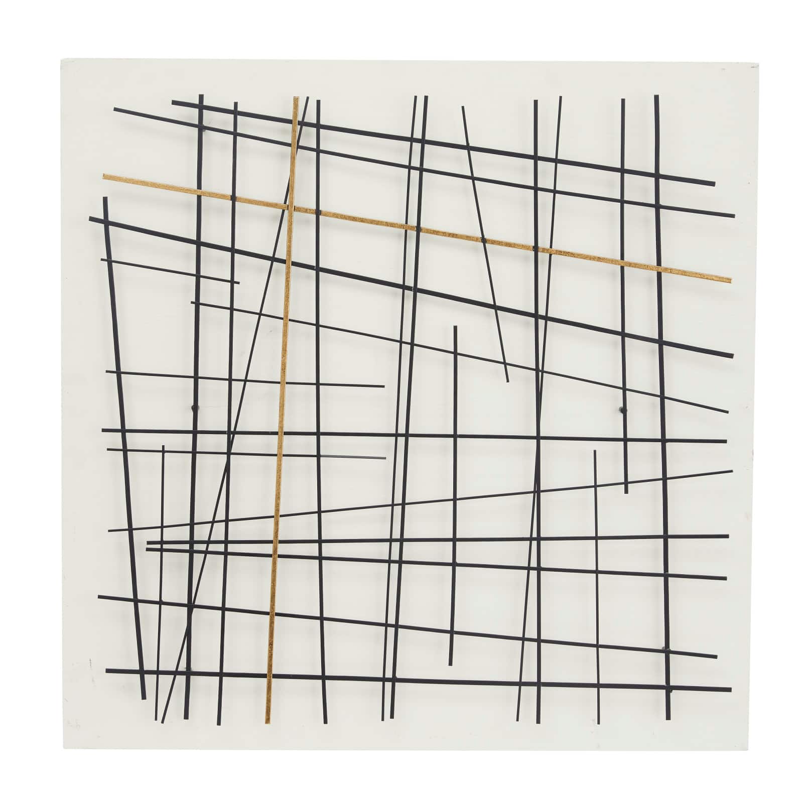 White Metal Contemporary Wall Decor, 31 x 31 x 1 By Ivory And Iris