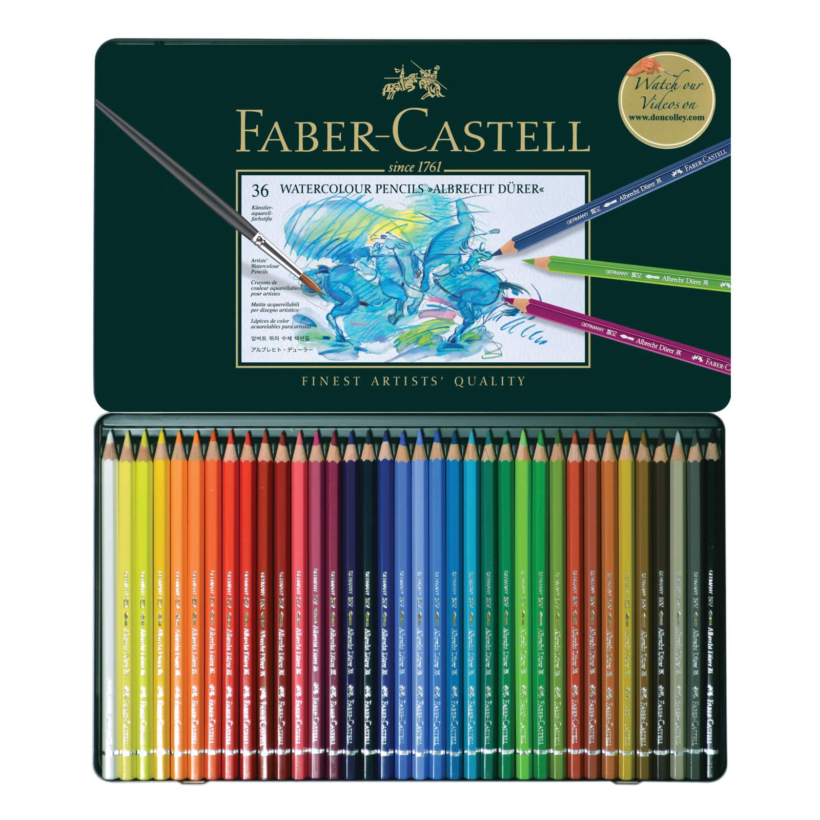 Faber-Castell&#xAE; Albrecht Durer 36 Color Watercolor Pencil Tin Set