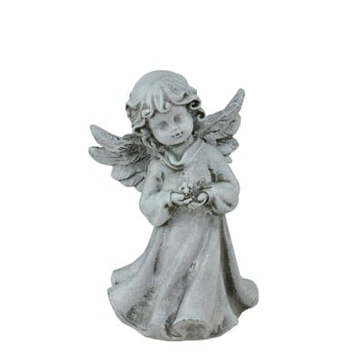 6.5" Angel Girl Holding Flower Outdoor Garden Statue | Michaels