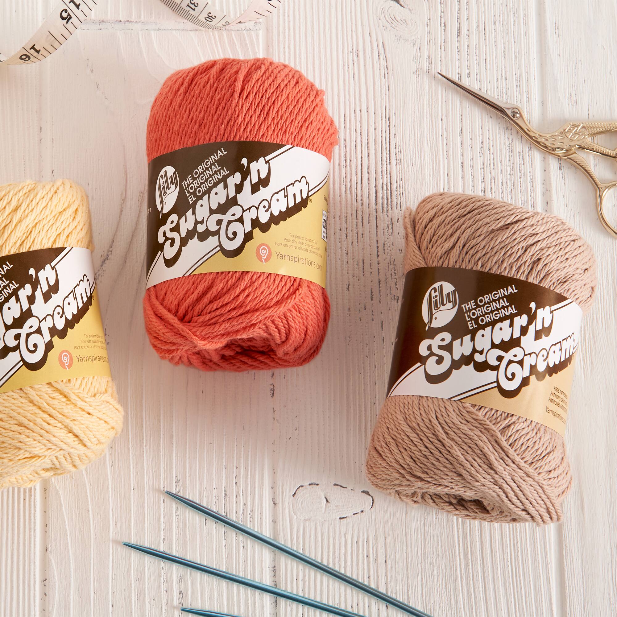 Lily Sugar'n Cream Yarn - Solids, Indigo (100% Cotton) – Scrapbooking  Fairies
