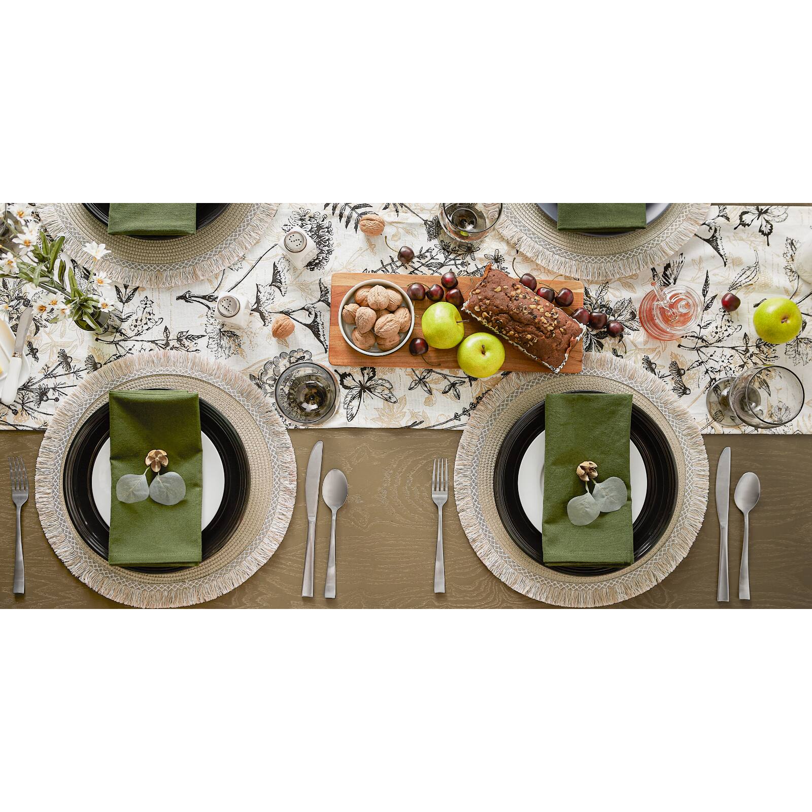 DII&#xAE; Round Fringed Placemats, 6ct.