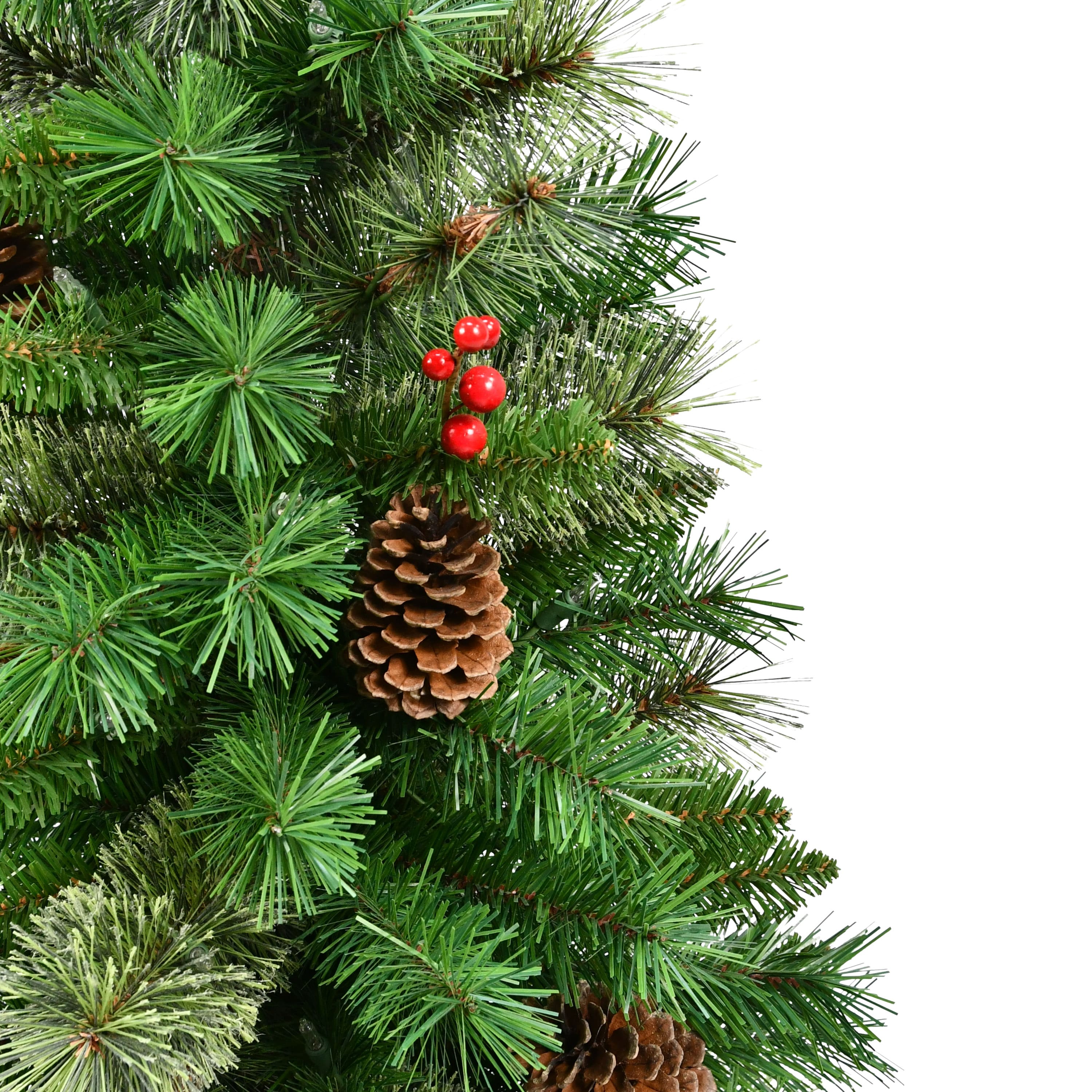 3ft. Pre-Lit Pine Adorned Artificial Christmas Tree in Burlap Sack, Clear Lights