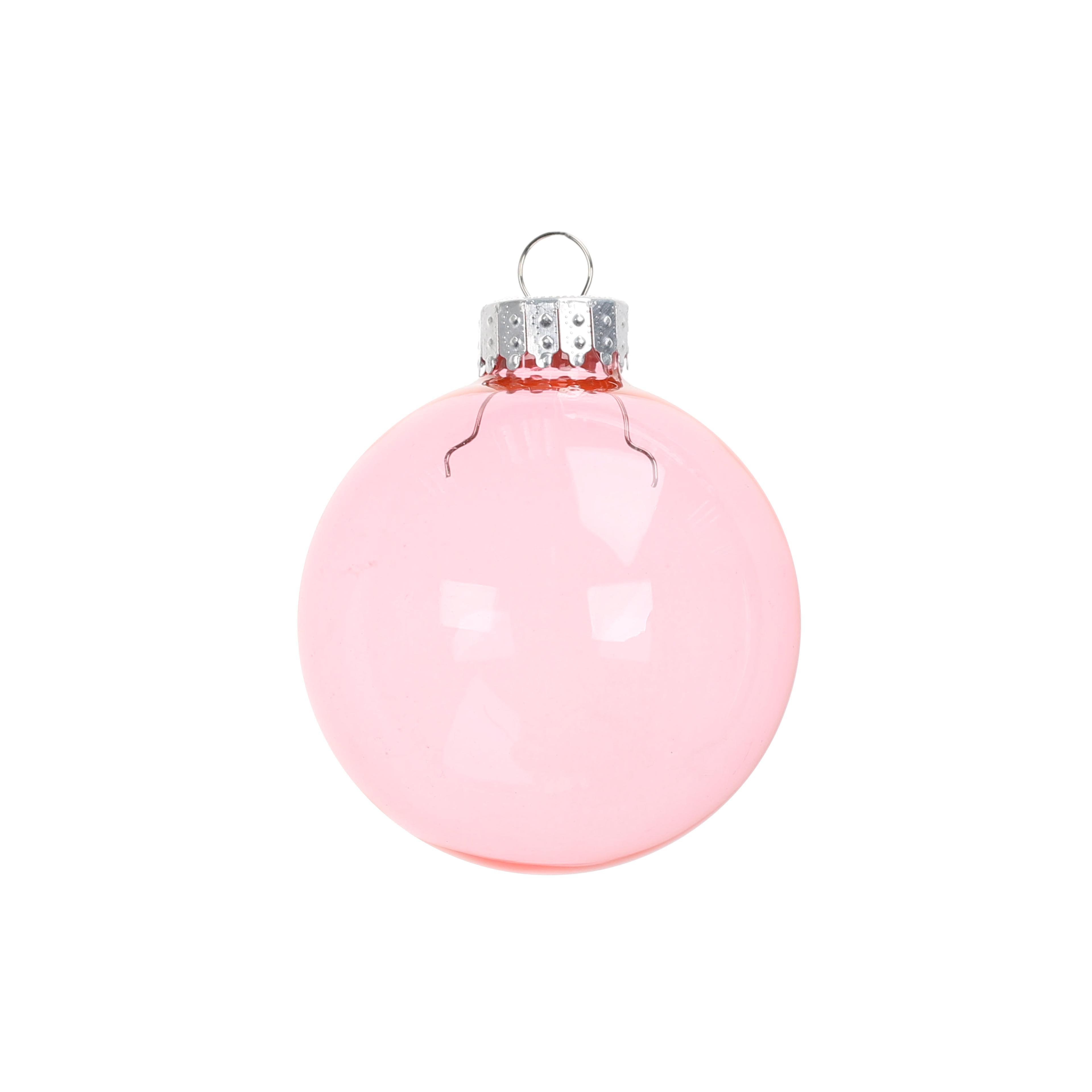 8 Pack 2.5&#x22; Clear Color Glass Ball Ornaments by Ashland&#xAE;