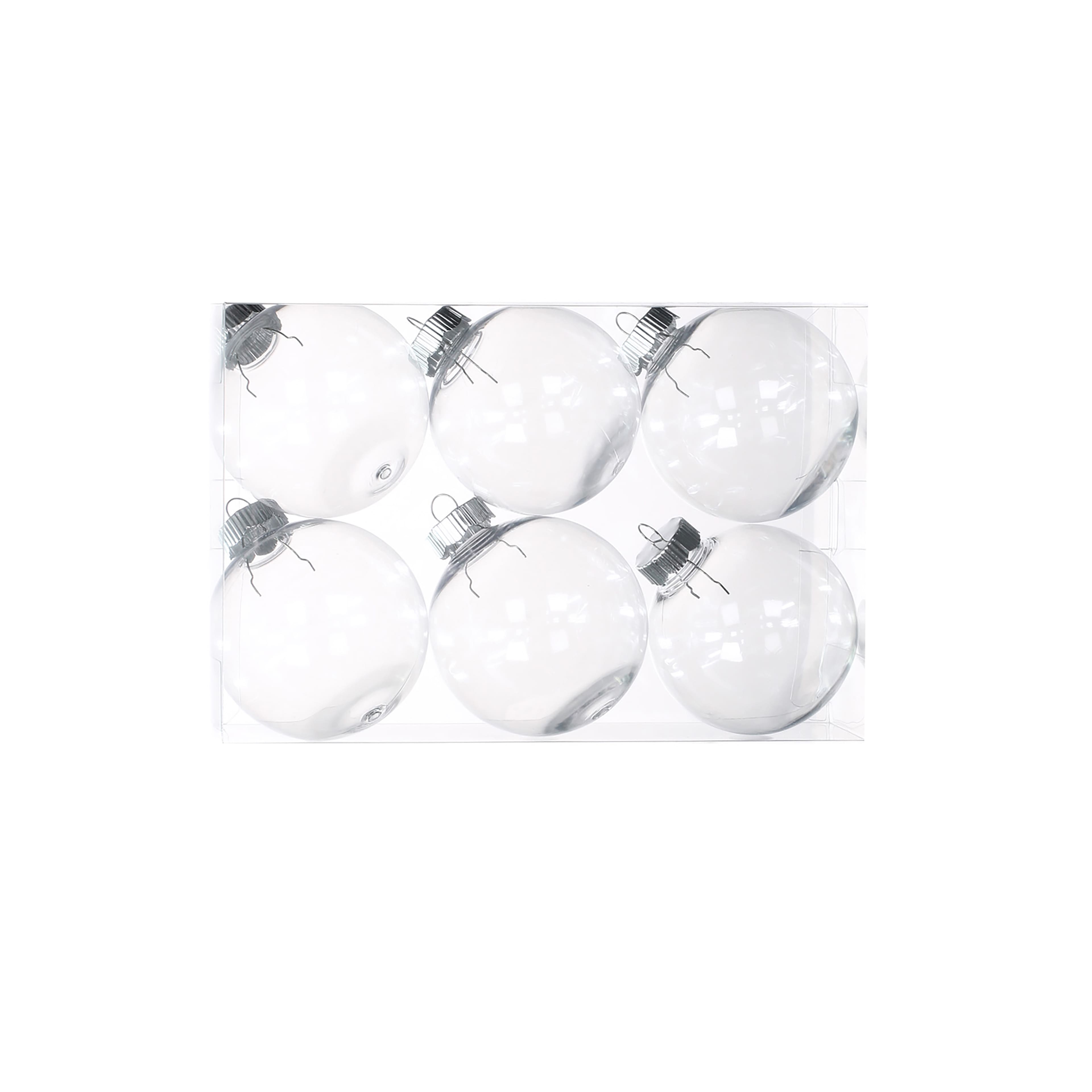 80mm Clear Plastic Ornaments, 6ct. by Make Market&#xAE;